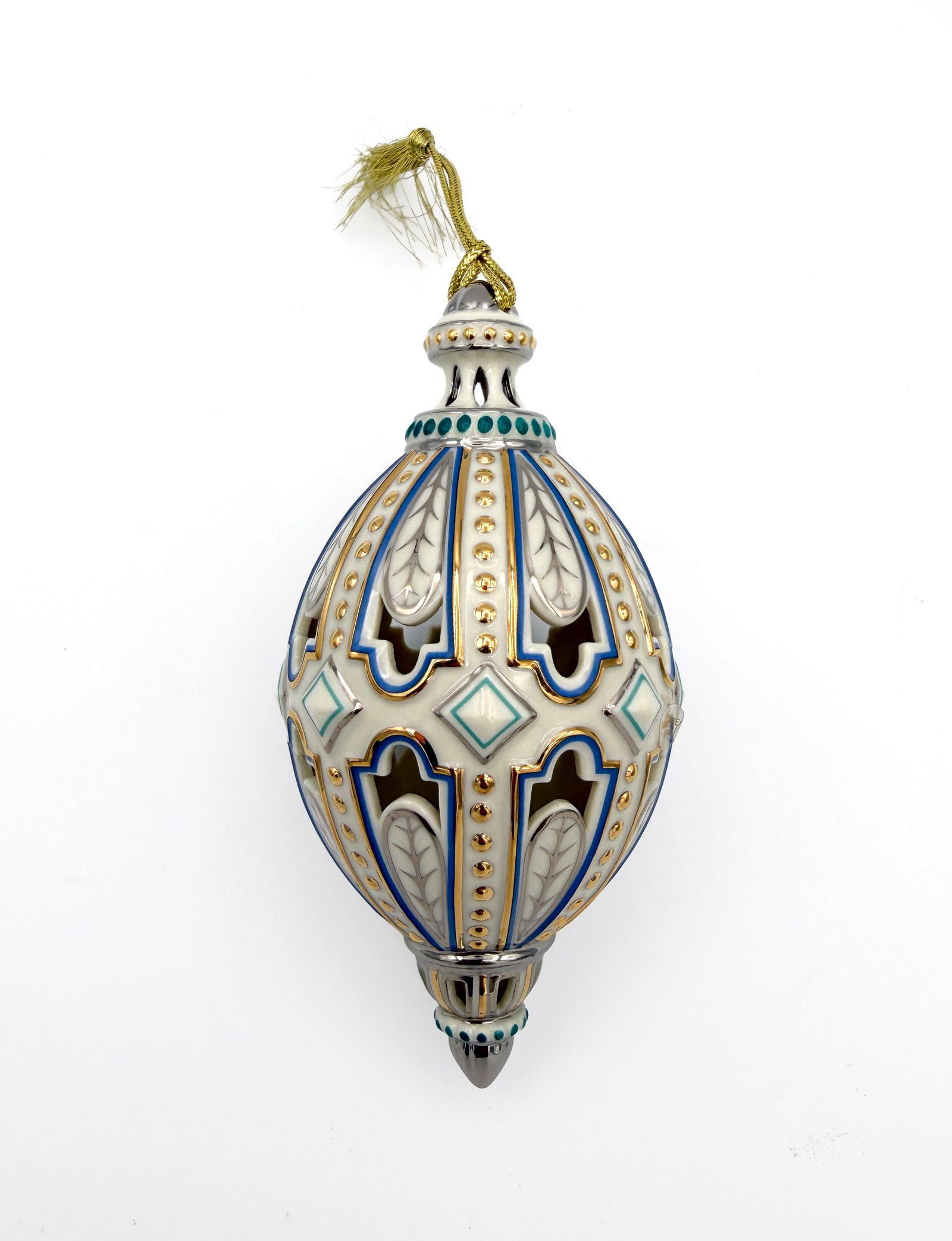 Lenox Brocade Egg Christmas Ornament (1 of 2)