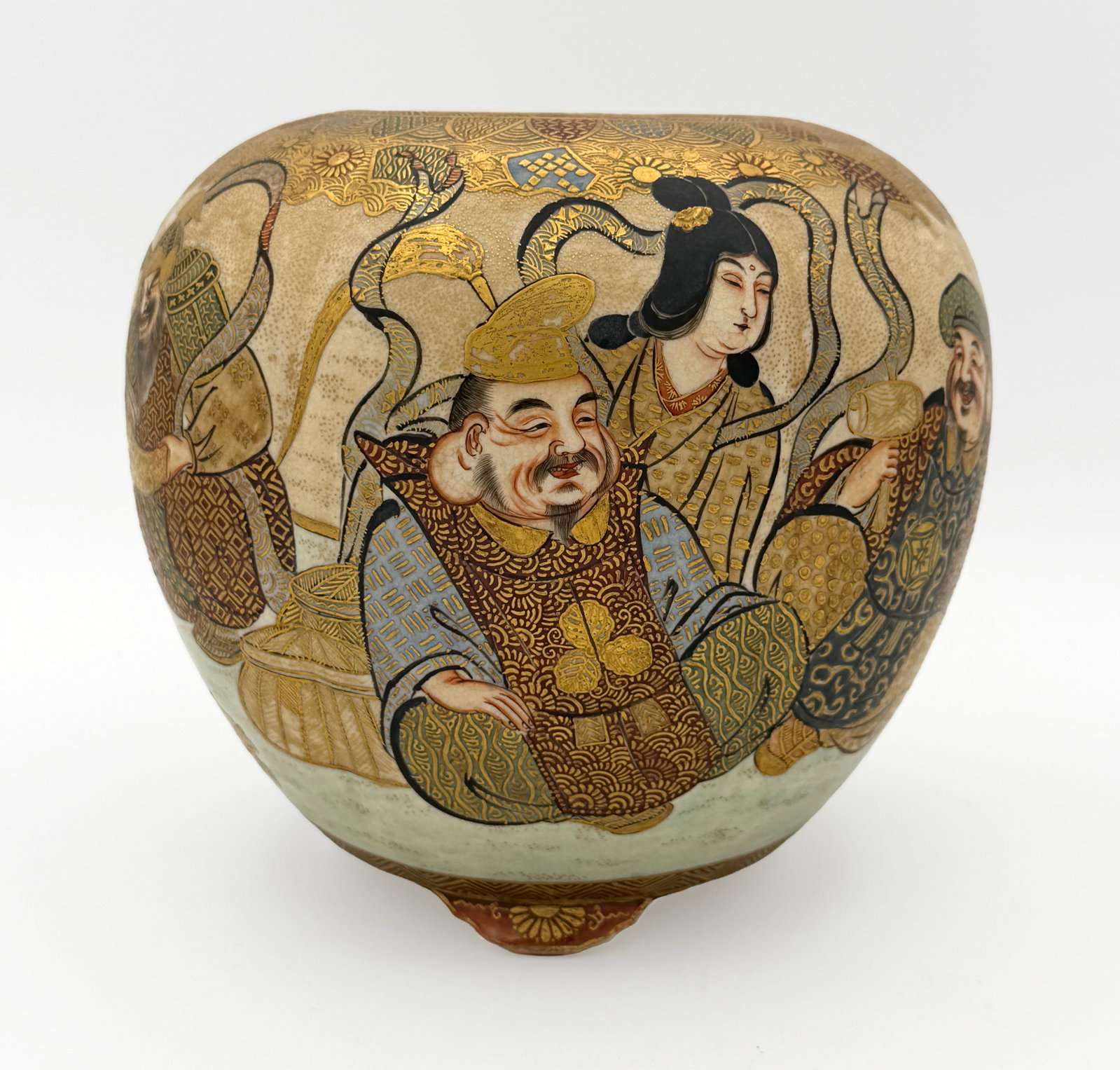 Japanese Satsuma Crackle Glaze Vase (1 of 6)