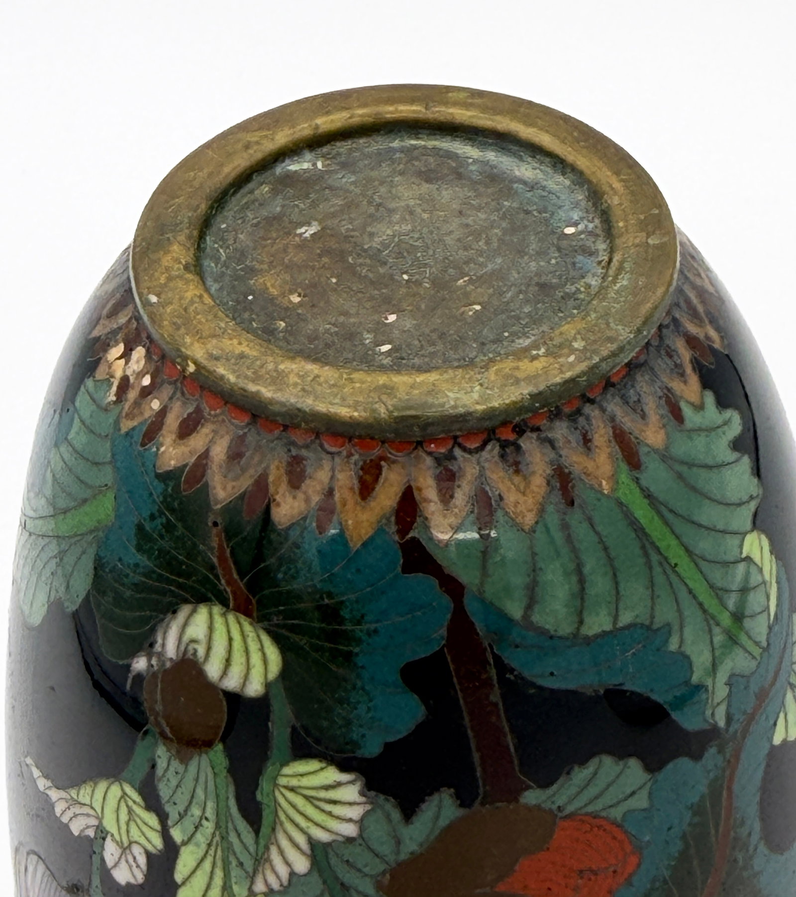 Asian Cloisonne Vase - 4