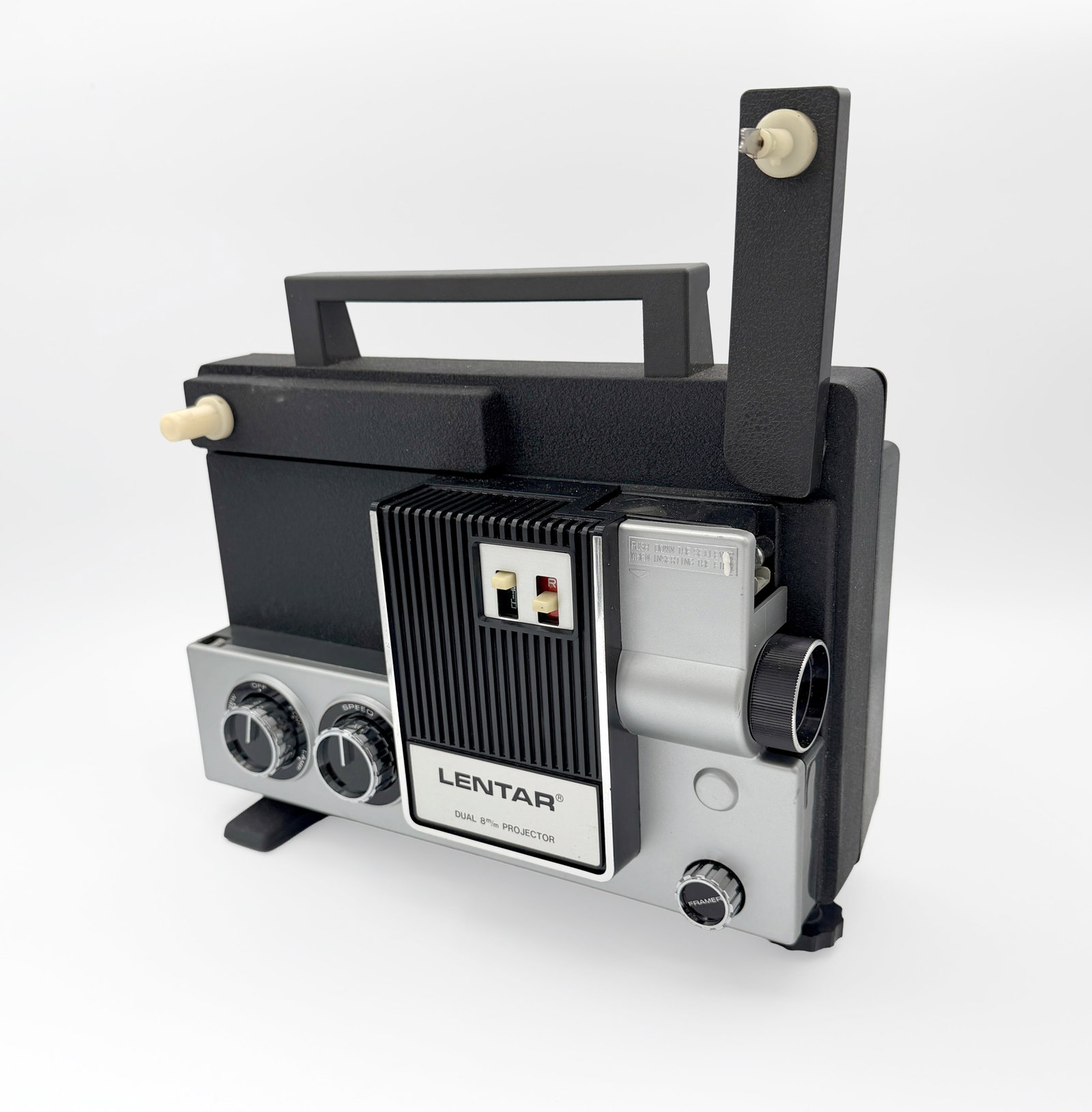 Lentar Dual 8mm Projector: Vintage Lentar dual 8mm movie projector supporting Standard 8 and Super 8 film. Unit has not been tested, therefore sold as untested/spares or repair. Cosmetic wear consistent with age. Ideal for