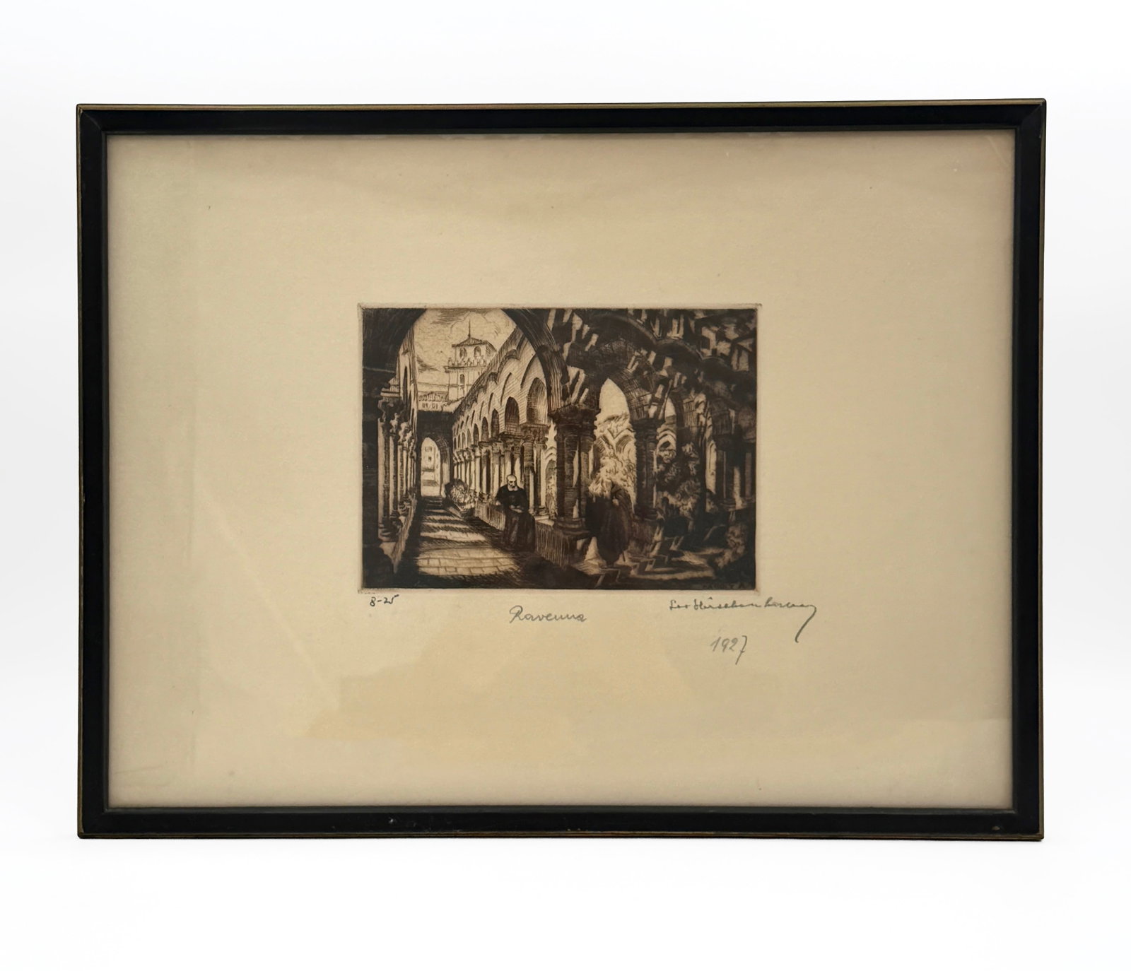 Ravenna signed by artist 1927: Ravenna signed by Leo Horsham Barcany, 1927 (best guess for artist name as it's very difficult to read)