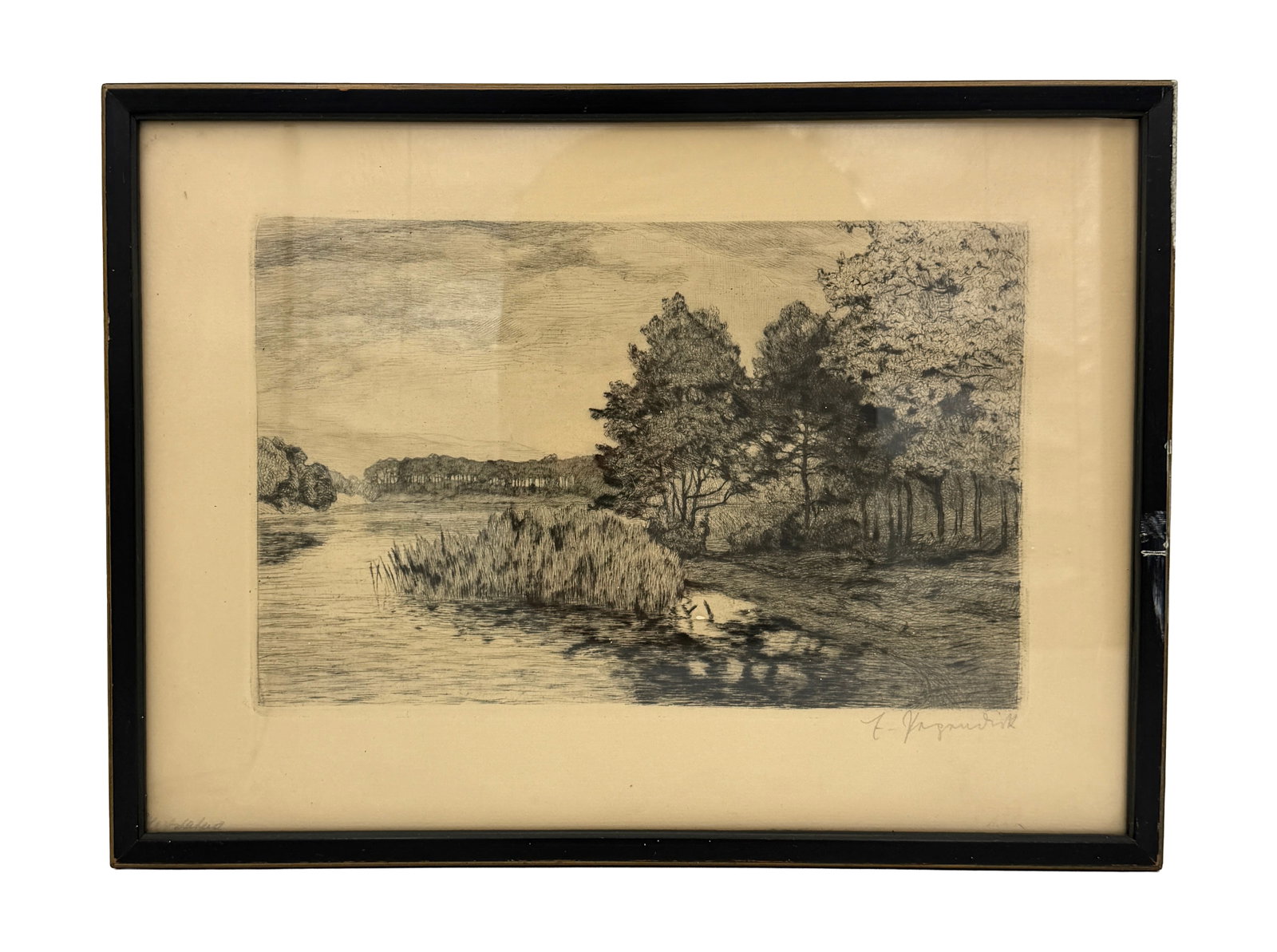 Signed Lakeside Etching (1 of 2)