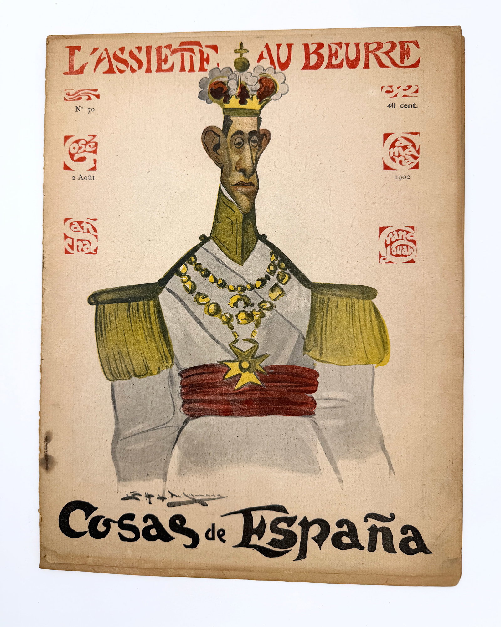 L'Assiette au Beurre No. 70, 1902: L'Assiette au Beurre No. 70 of August 2, 1902: Cosas de España vintage magazine