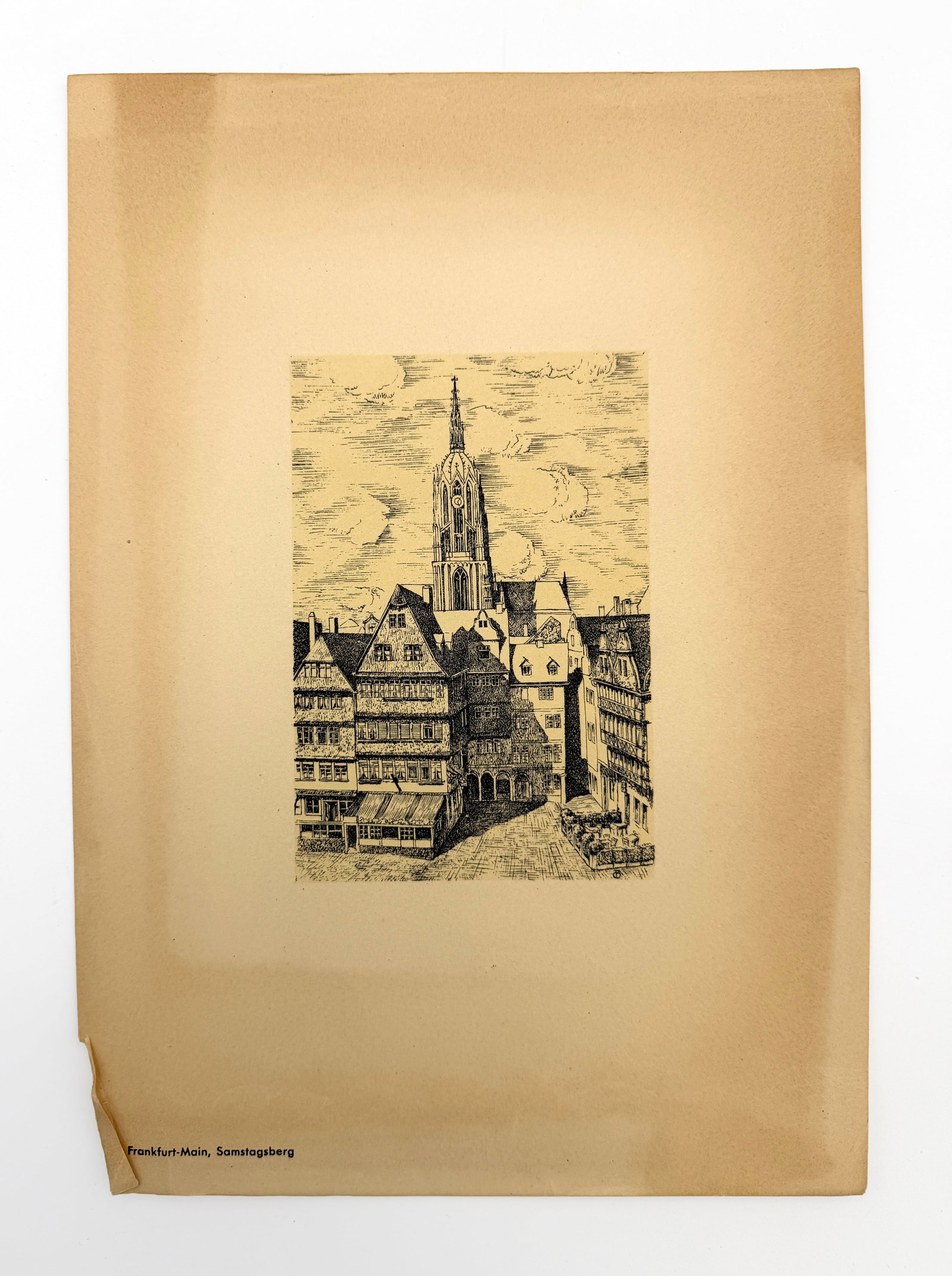 Lot of 2 Two Frankfurt Etching Prints - 2