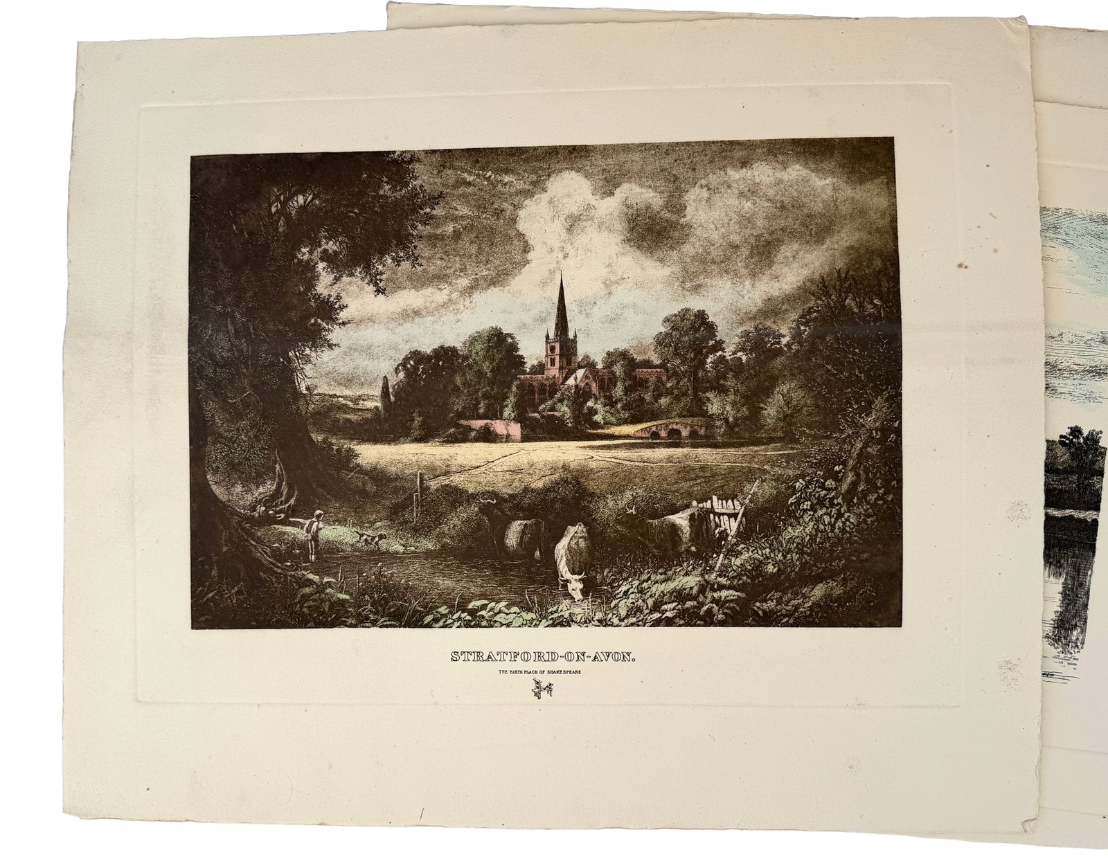 Pair Stratford-on-Avon Hand-Struck Prints (1 of 1)