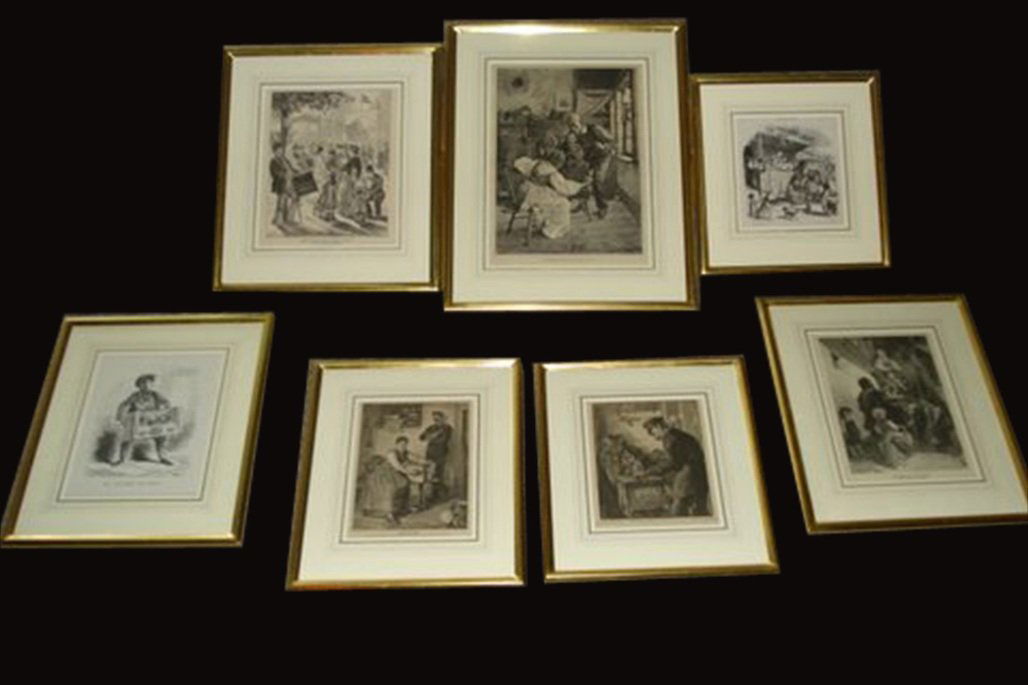 7 Engravings about Monkey Organs: 7 Engravings about Monkey Organs. Museum's quality. Manufacturer unknown, France / Germany / Switzerland, circa 1850-1900. 7 Drehorgelstiche. Museumsqualität. Hersteller unbekannt, France / Germany /