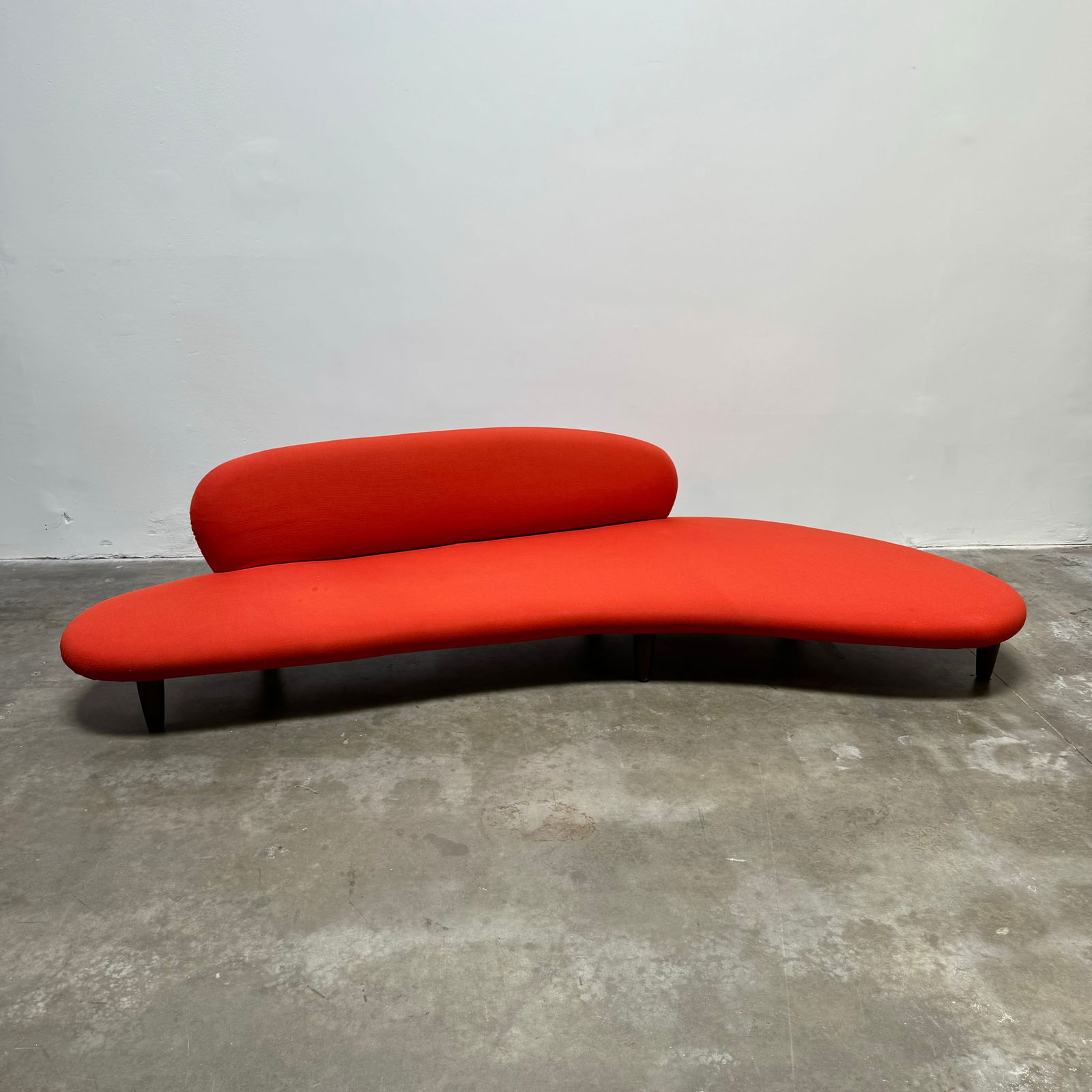 Isamu Noguchi Freeform Sofa for Vitra, 2002: Freeform sofa designed by Isamu Noguchi in 1946 and produced around 1950 in limited numbers. Both pieces are authentic re-editions produced by Vitra in 2002. Height: 28.25" Width: 118" Depth: 51.25" S