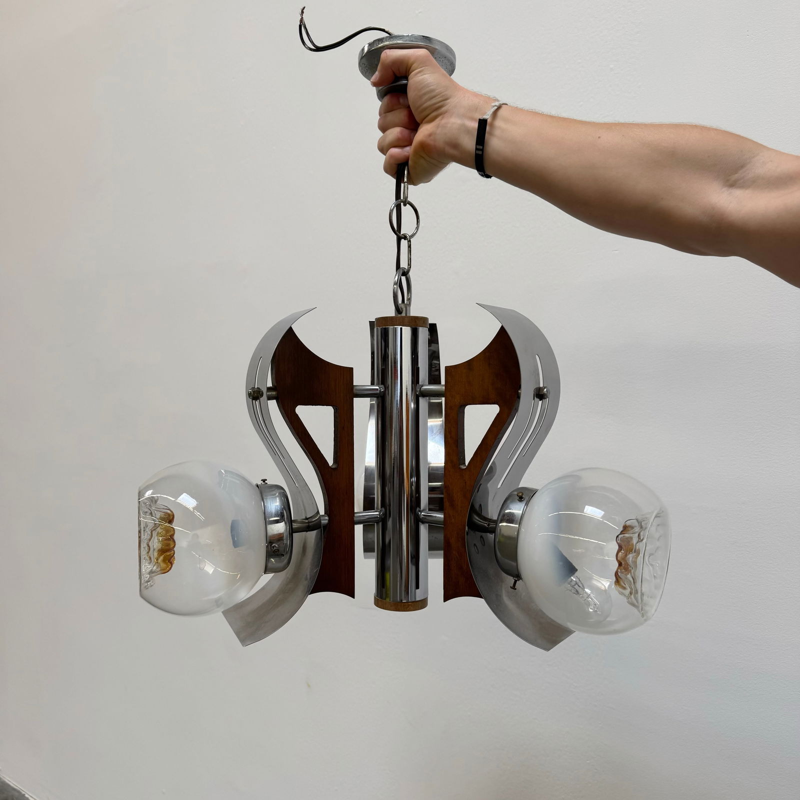 Space-Age Murano Glass Chandelier by Mazzega, Italy 1970s (1 of 7)