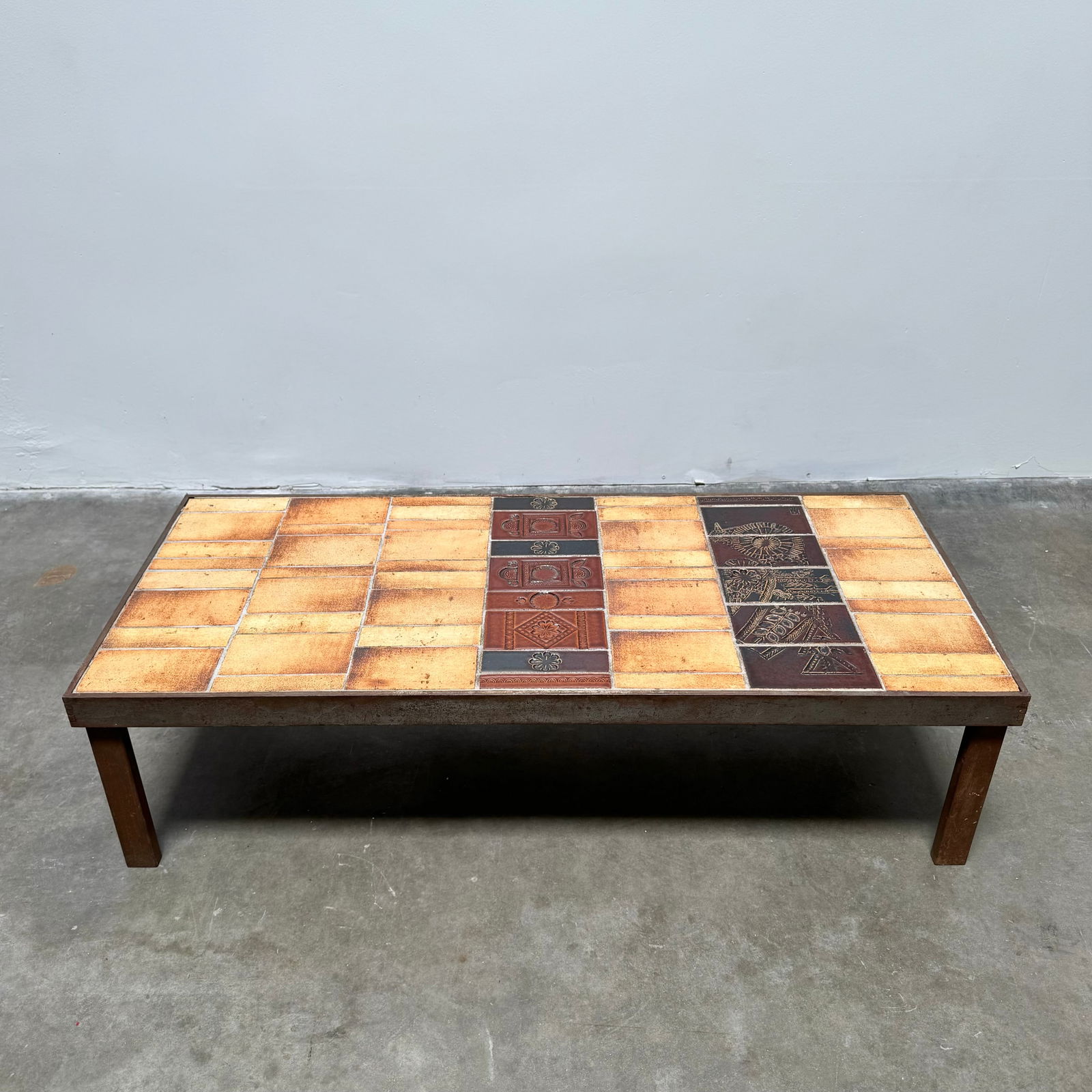 Roger Capron Coffee Table with Garrigue Tiles, Vallauris, France 1960s (1 of 10)