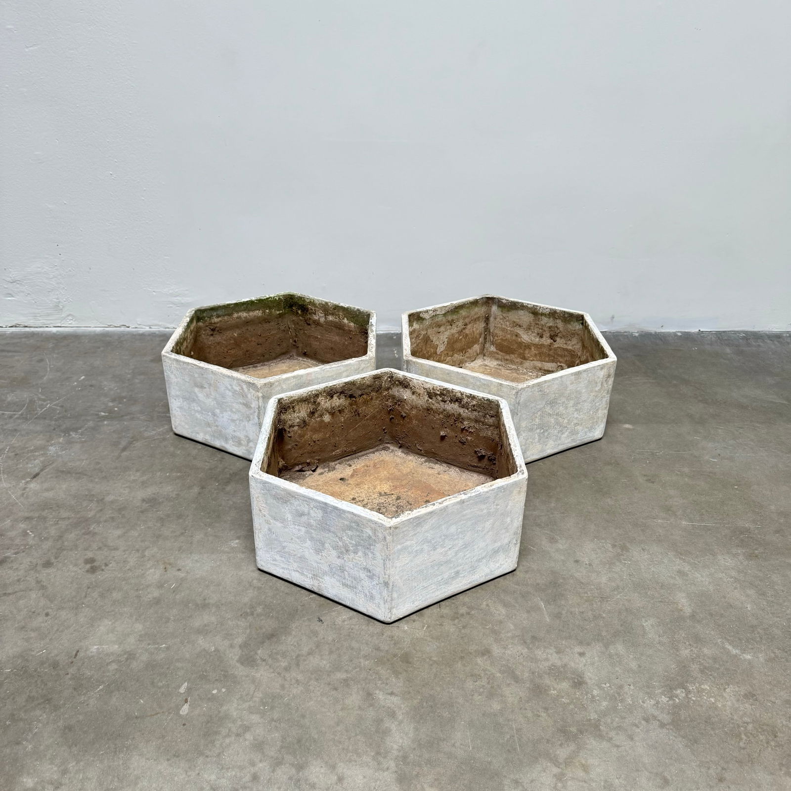 Set of 3 Willy Guhl Hexagonal Planters, Switzerland circa 1970 (1 of 11)