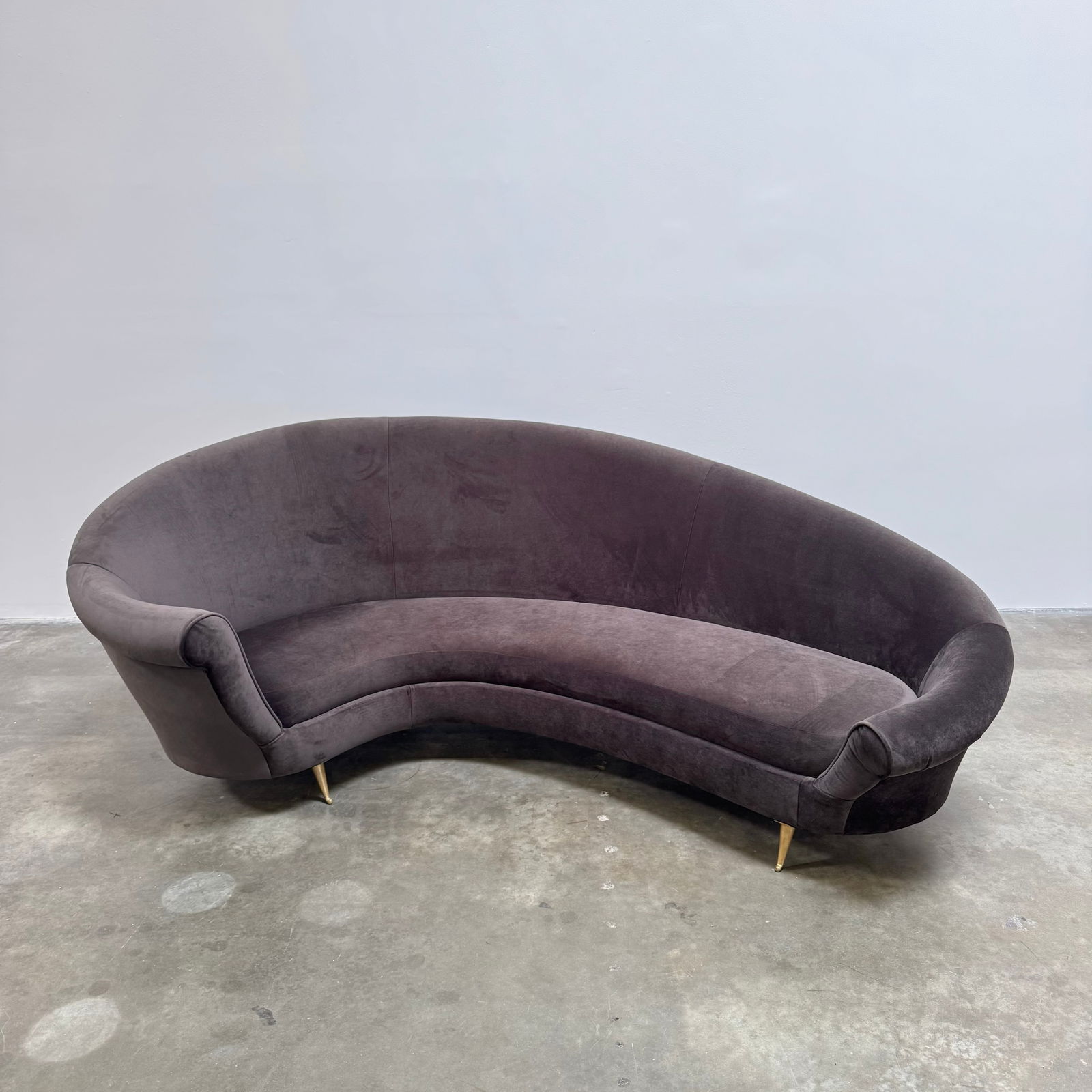 Ico Parisi Style Sofa in Newly Upholstered Polyester Velvet Fabric, Italy circa 1970 (1 of 11)