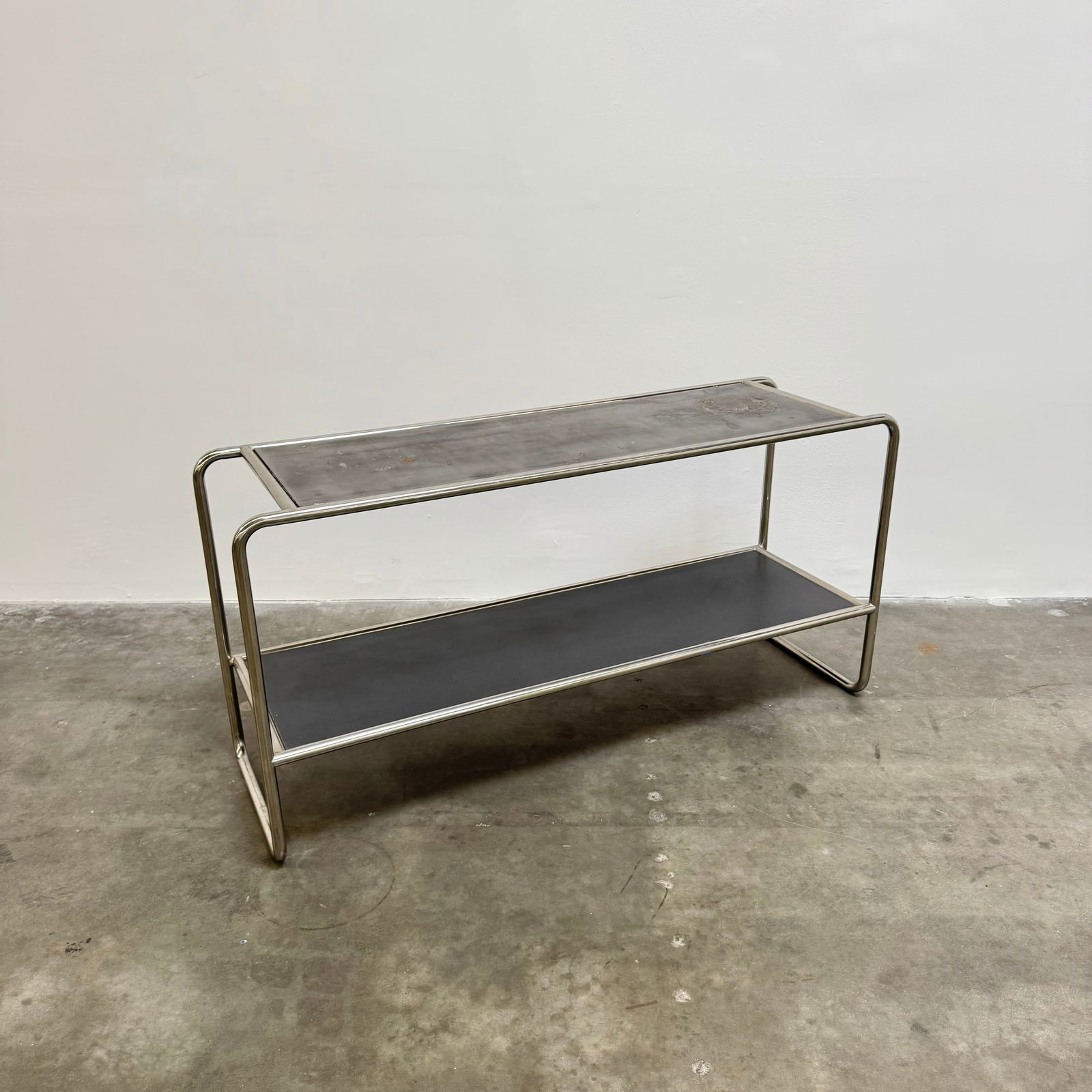 Bauhaus Style Solid Chrome & Steel Console, Germany 1970s (1 of 9)