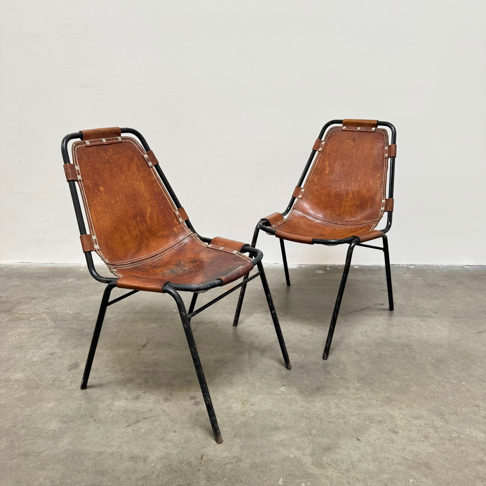 Pair of Les Arcs Chairs selected by Charlotte Perriand for Dal Vera, 1960s (1 of 10)