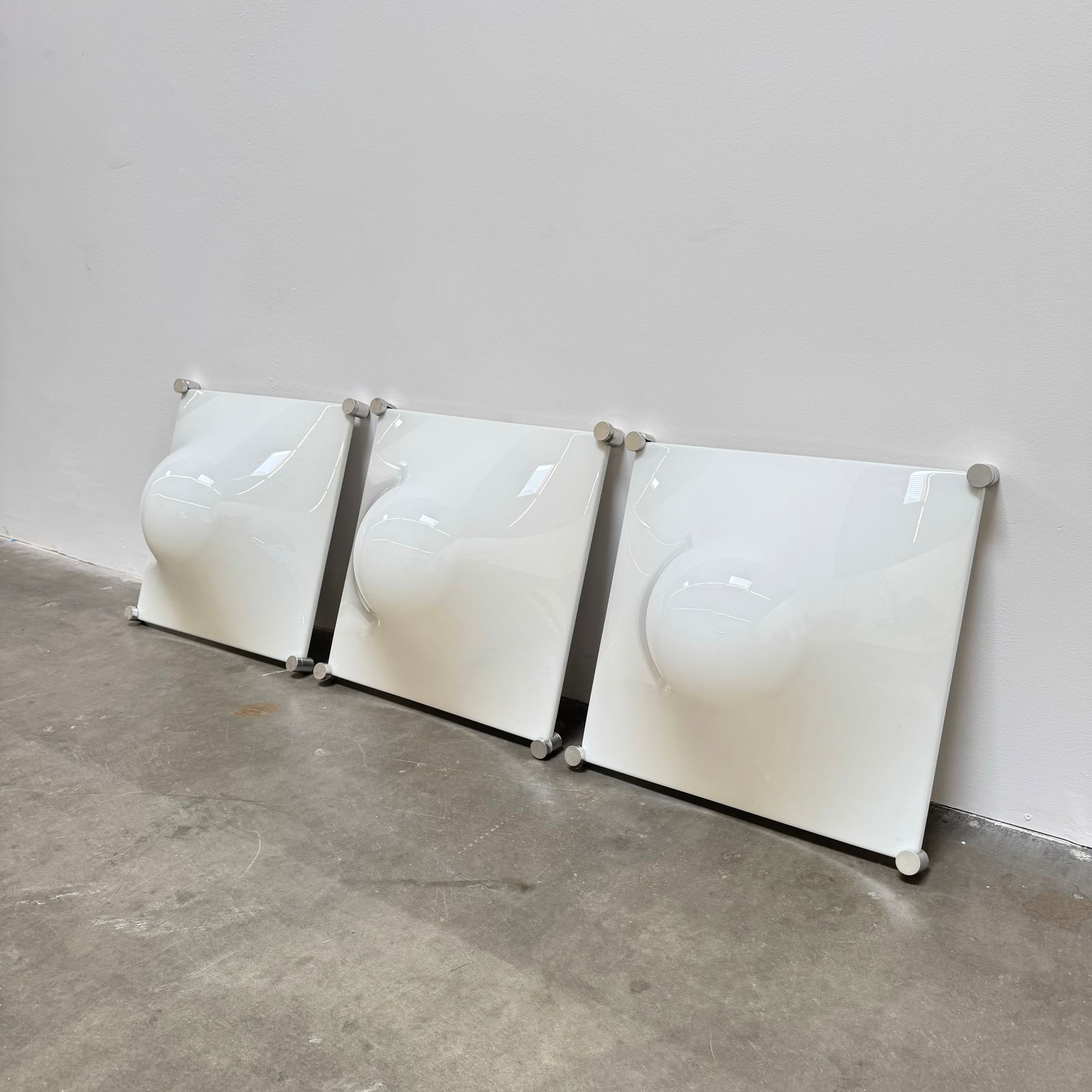 Set of 3 Elio Martinelli "Bolla" Wall Sconces for Martinelli Luce, 1970s, Italy (1 of 7)
