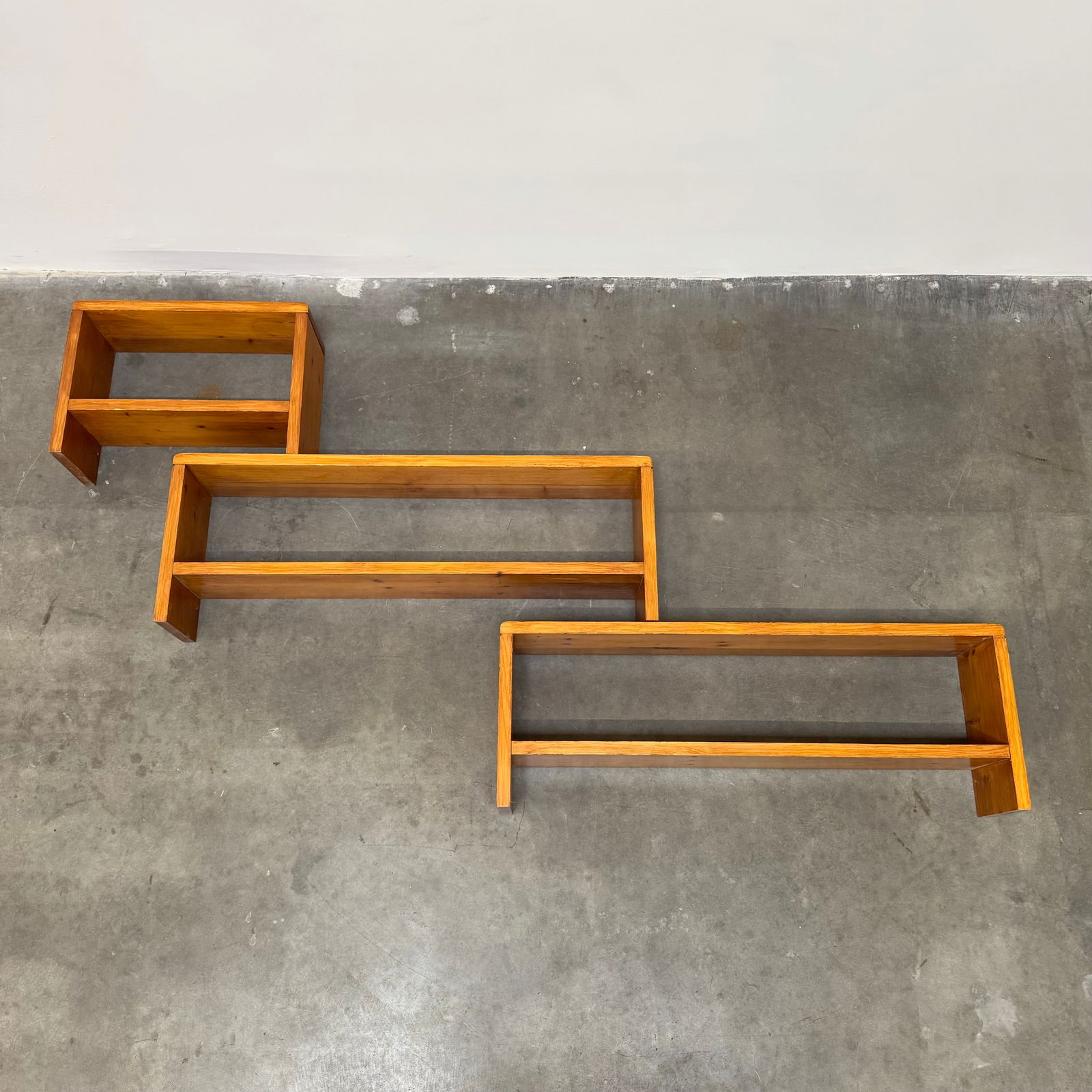 Charlotte Perriand Set of Modular Wall Shelves for Les Arcs, France 1960s (1 of 6)