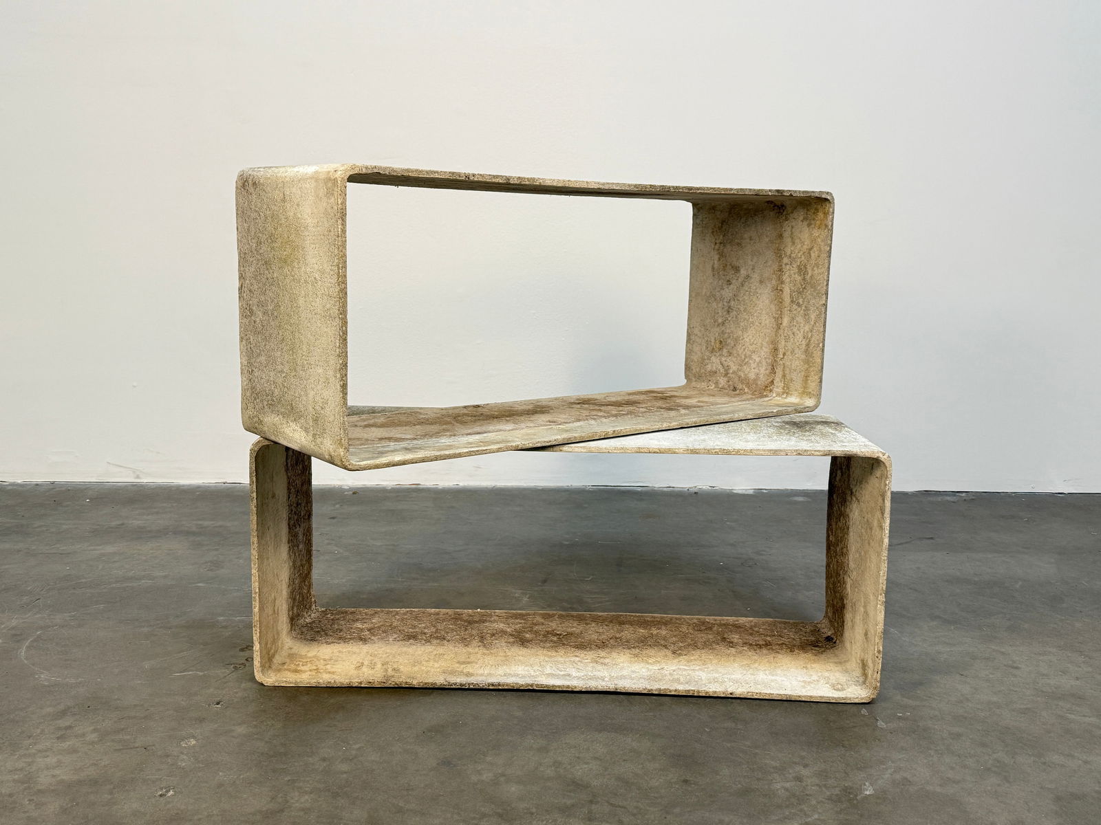 Pair of Willy Guhl Modular Cement Bookcase (1 of 3)