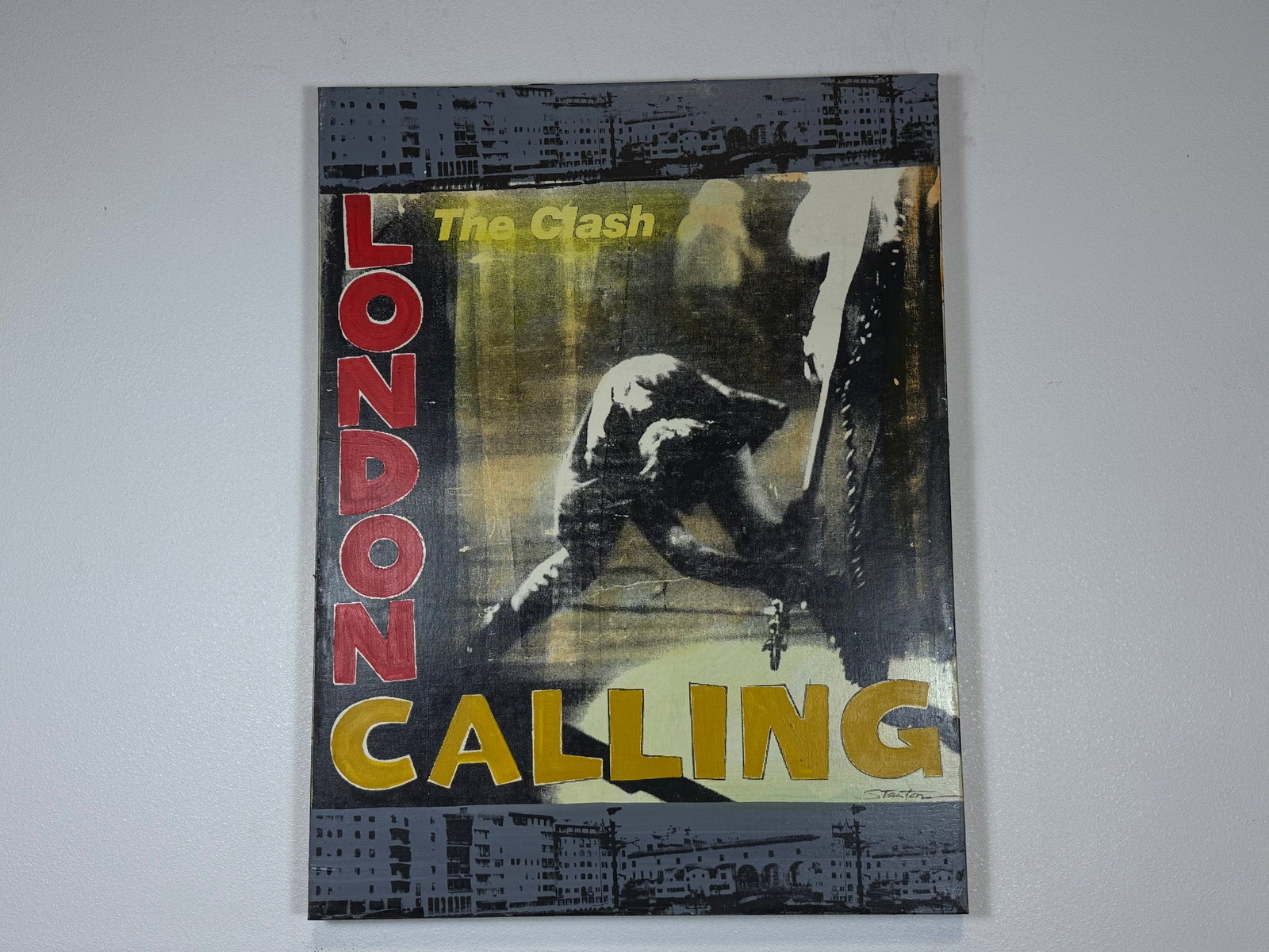 Jackie Stanton The Clash: 2009, mixed media, signed and dated verse, also signed lower right, Height: 55 in. Width: 42 in.