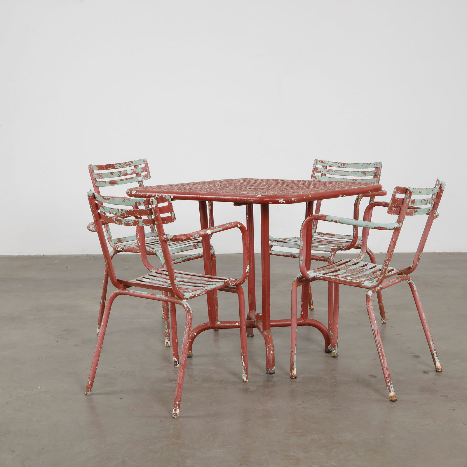 Rene Malaval Garden Table and Chairs, 1960s (1 of 10)