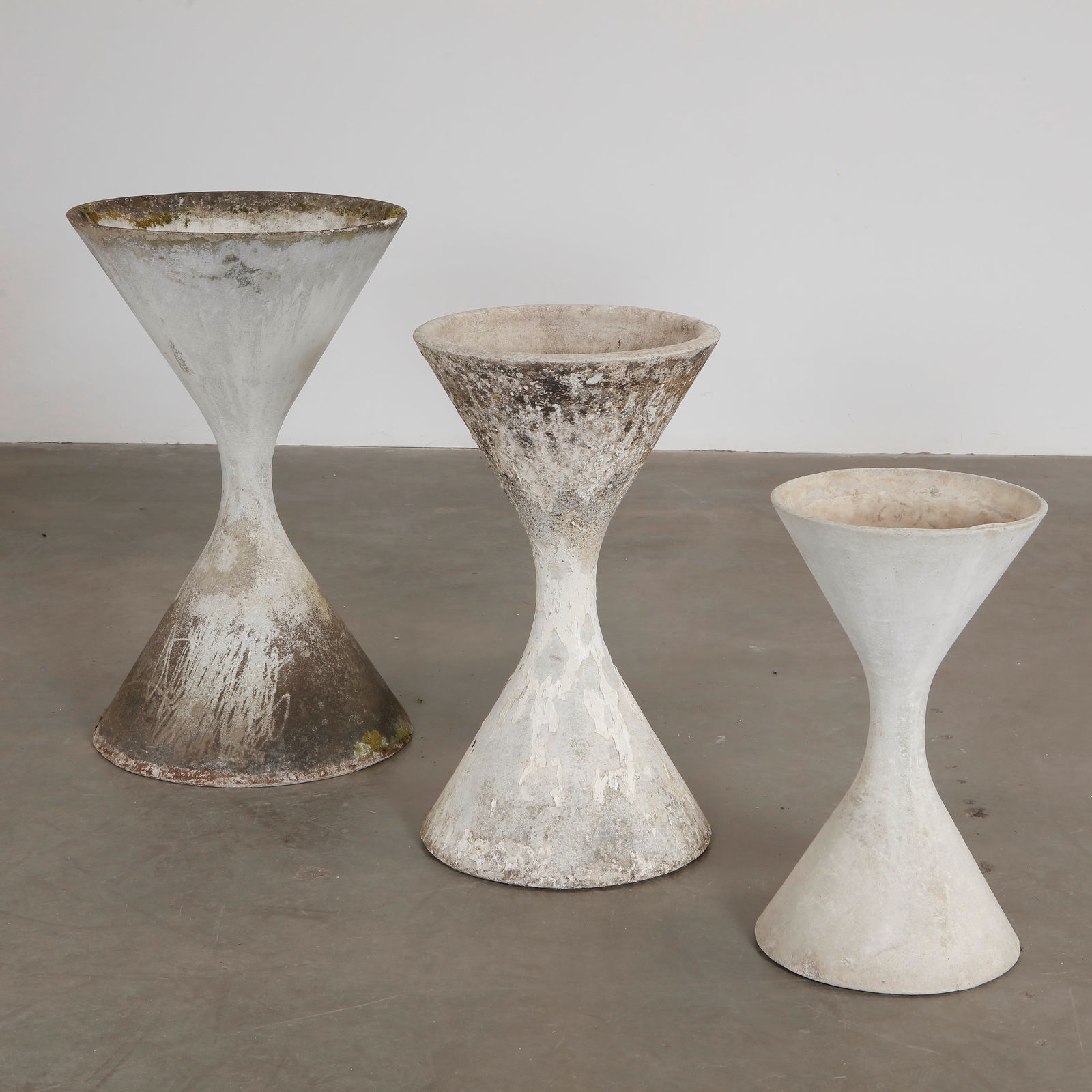 Trio Set of Small Medium and Large Willy Guhl Diabolo Planters, 1960s (1 of 10)