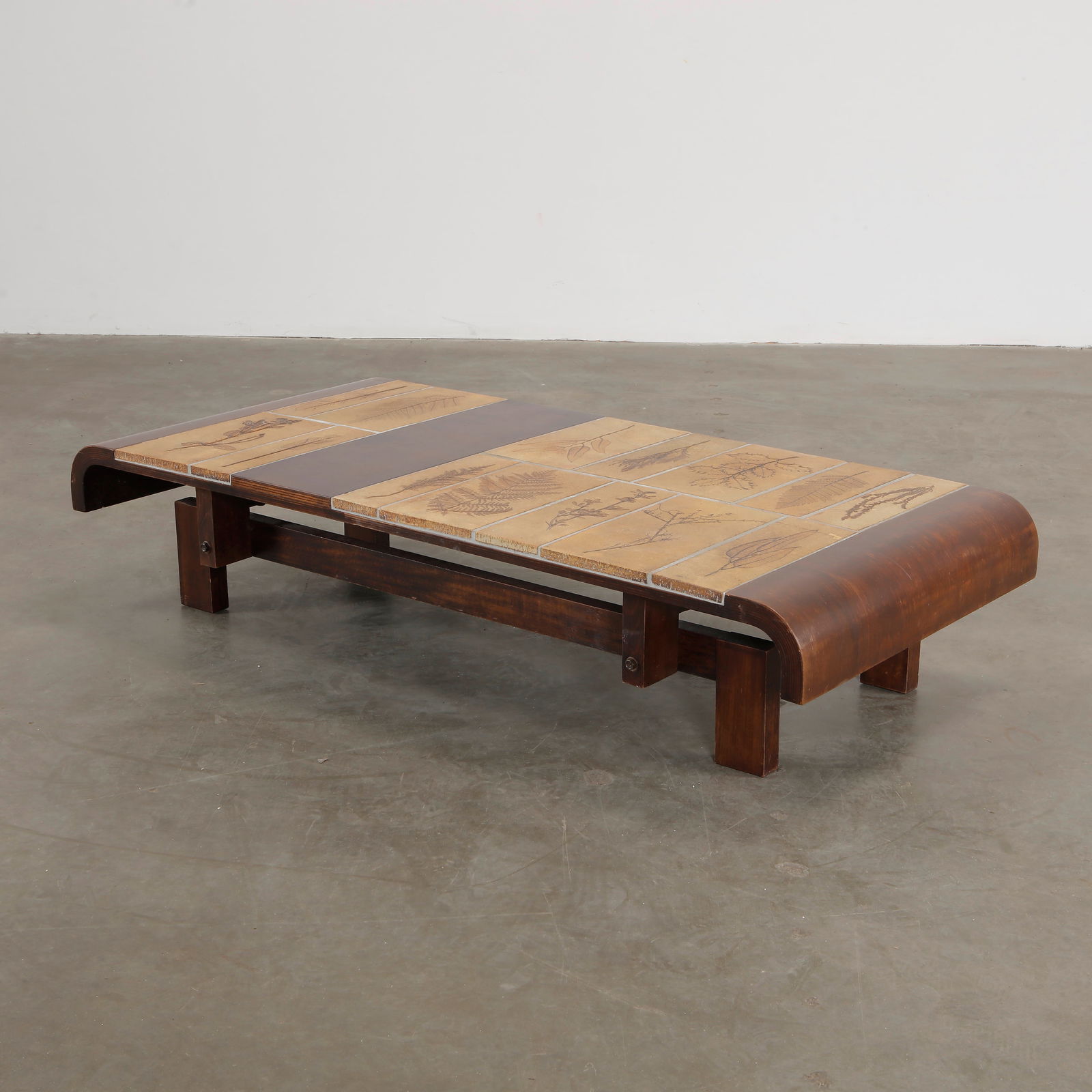 Capron Herbarium Wood Coffee Table, 1960s (1 of 9)