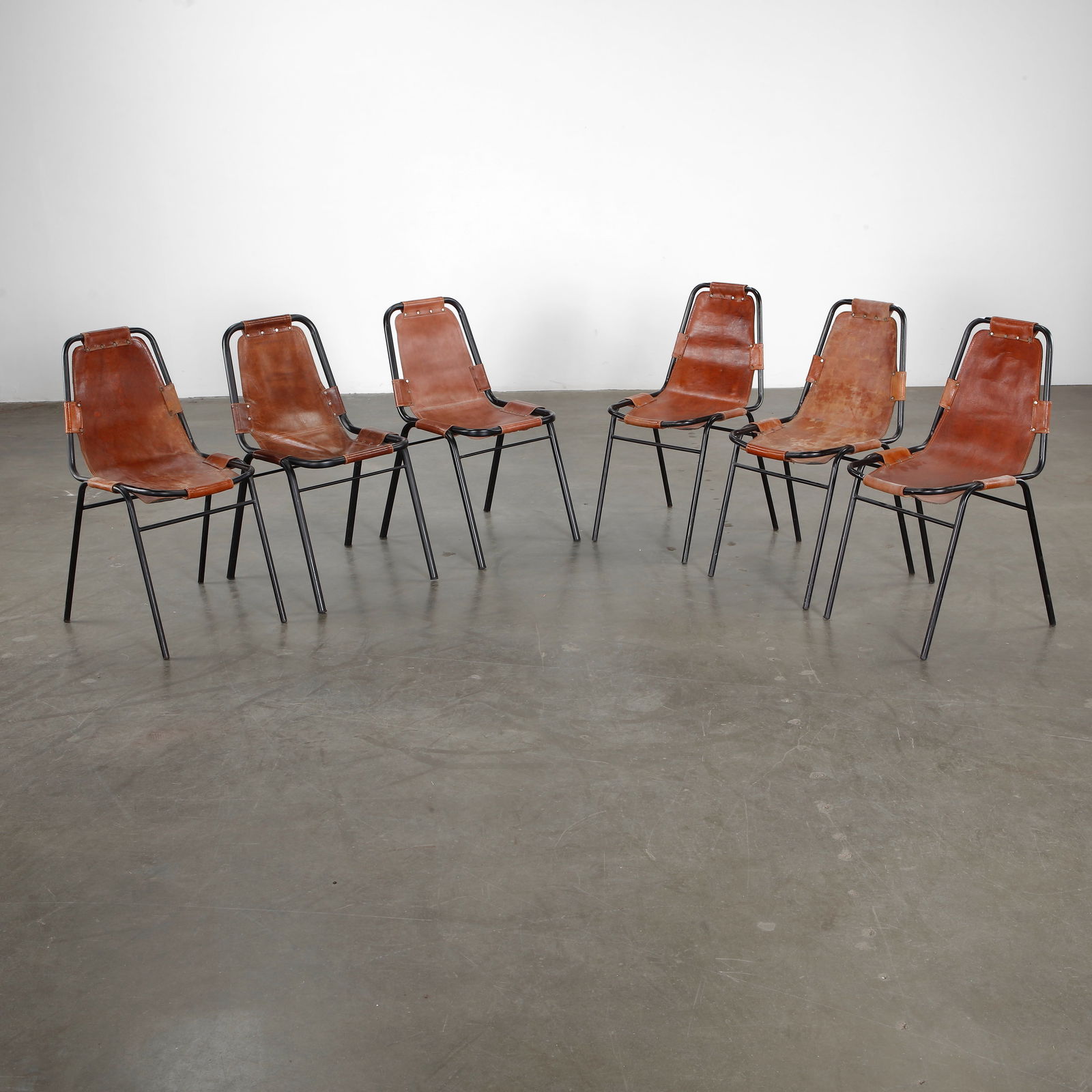 Set of 6 Les Arcs Chairs selected by Charlotte Perriand for Dal Vera, 1960s (1 of 15)