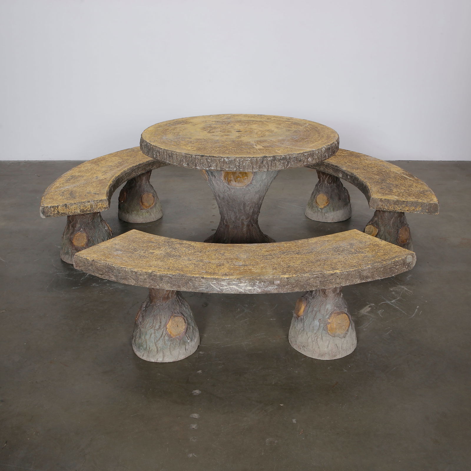 Faux Bois Table and Three Benches, 1960s (1 of 16)