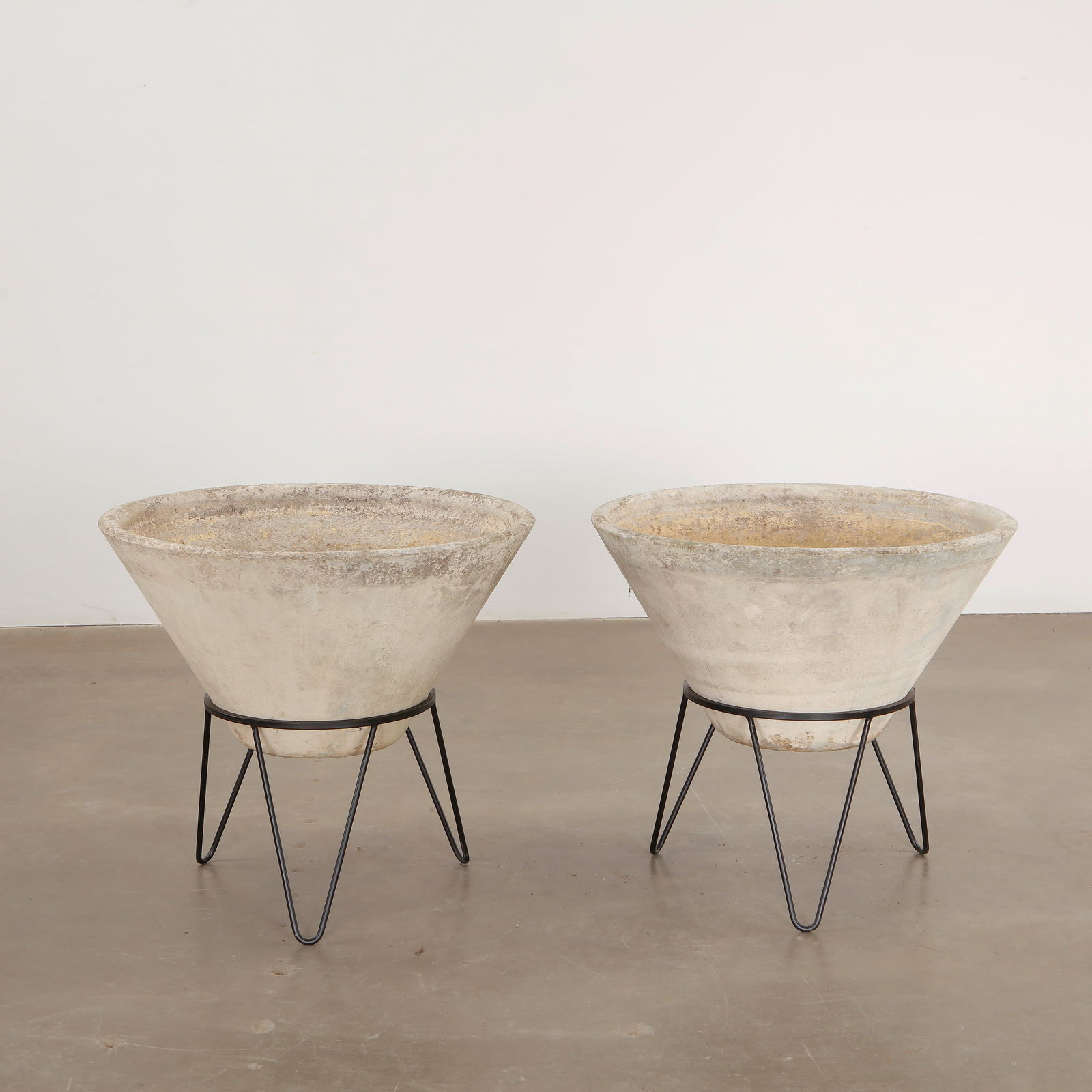 Pair of Large Willy Guhl Conical Planters with Stands, 1960s (1 of 9)