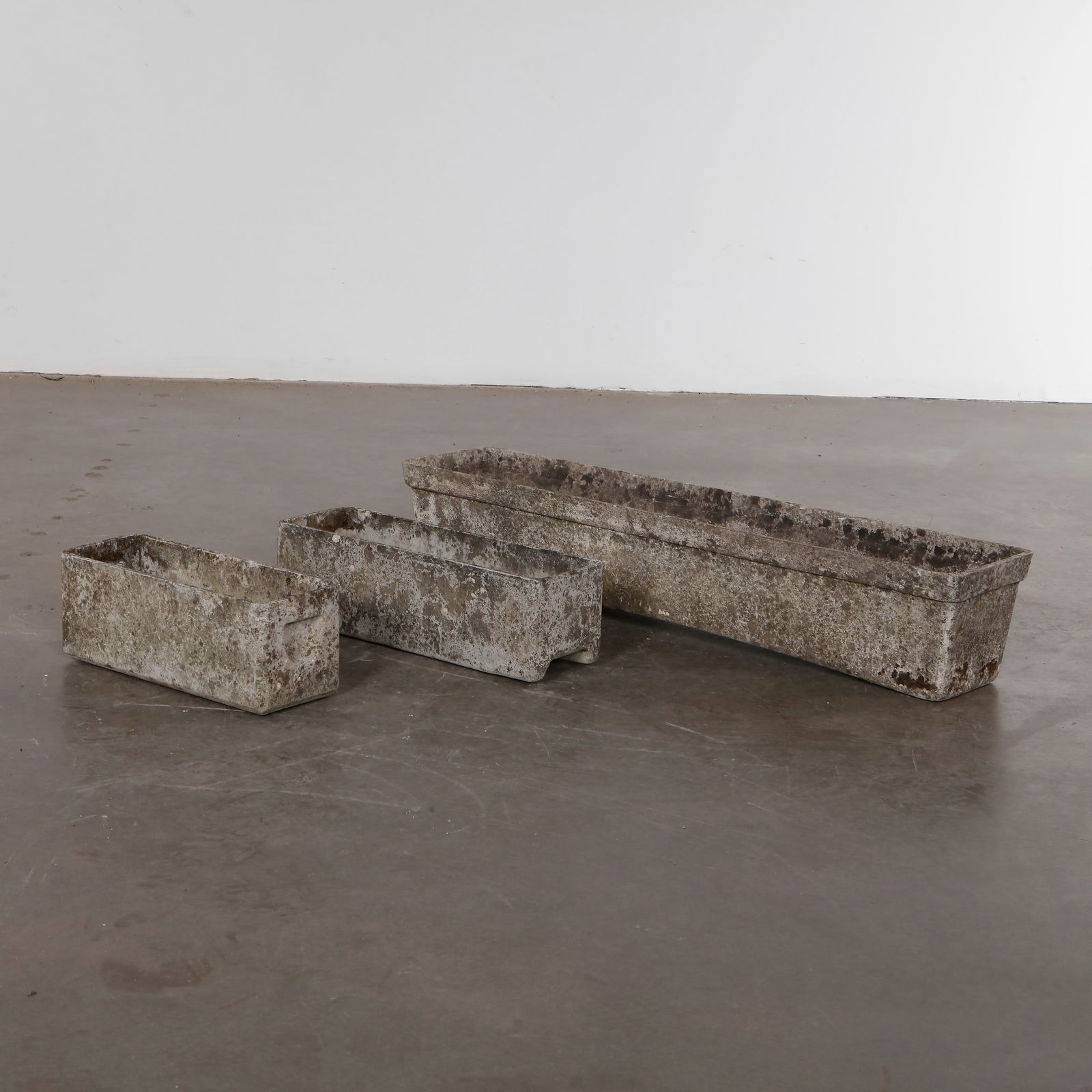 Trio of Large, Medium and Small Willy Guhl Rectangular Planters, 1960s (1 of 10)