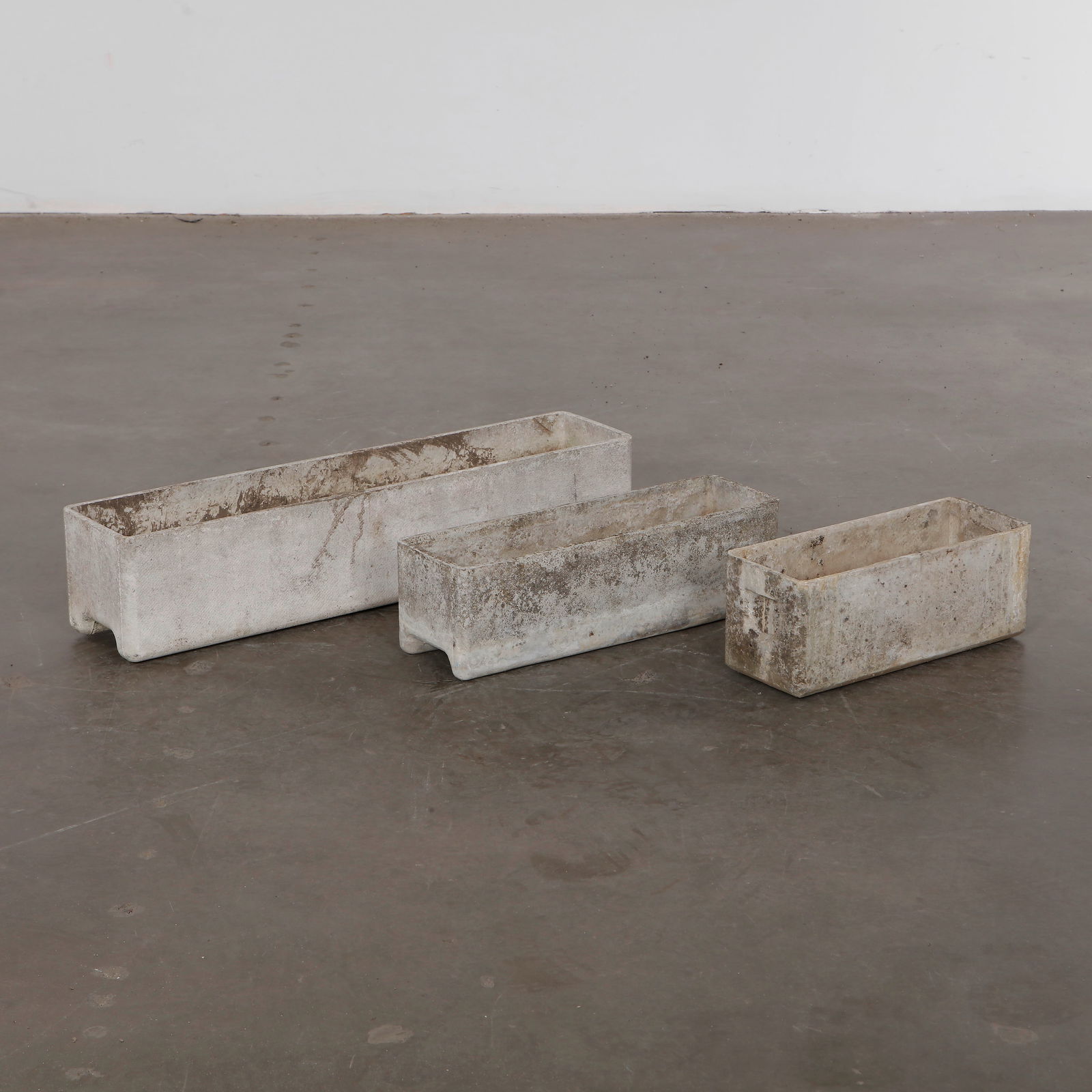 Trio of Large, Medium and Small Willy Guhl Rectangular Planters, 1960s (1 of 11)