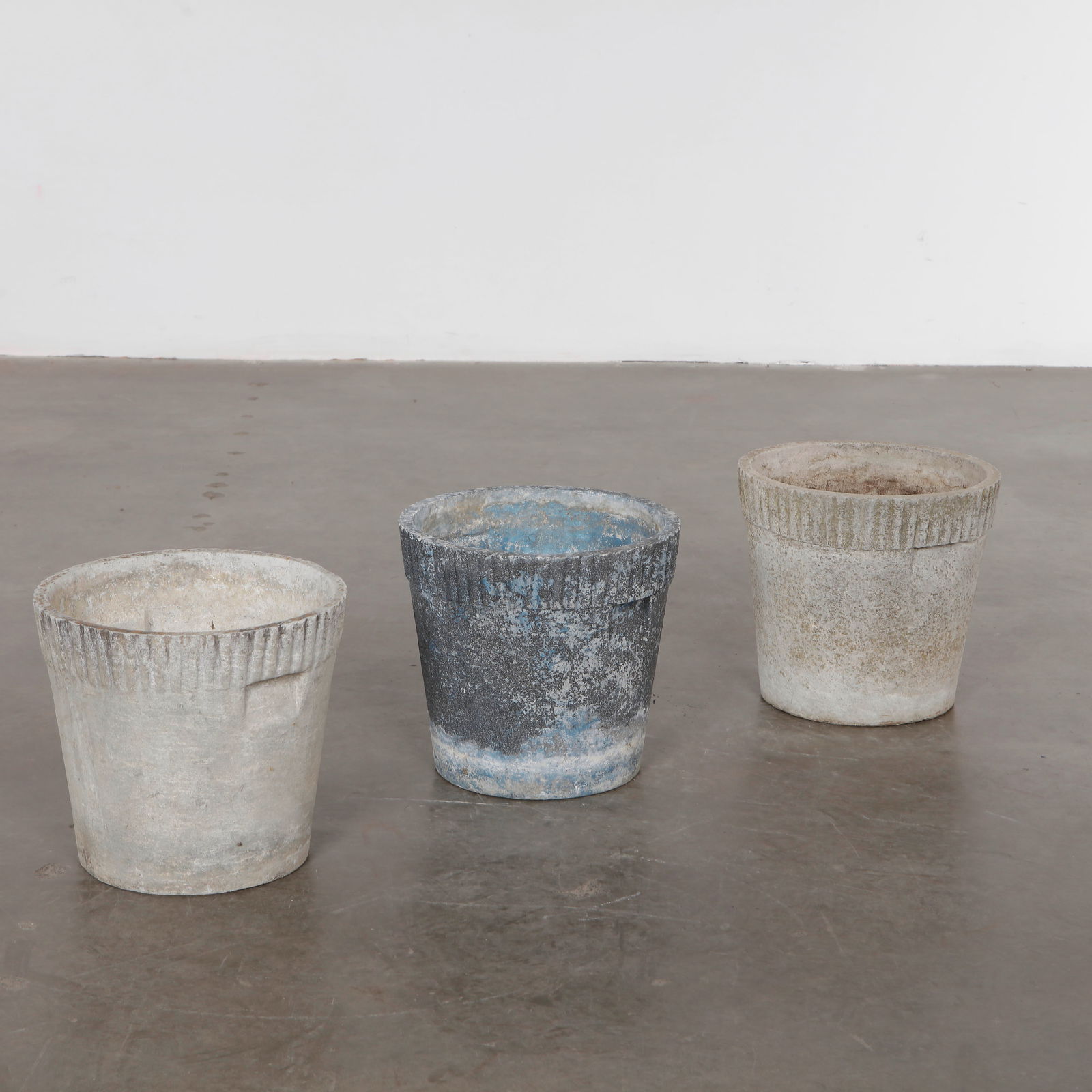 Trio Set of Willy Guhl Small Round Planters, 1960s (1 of 8)