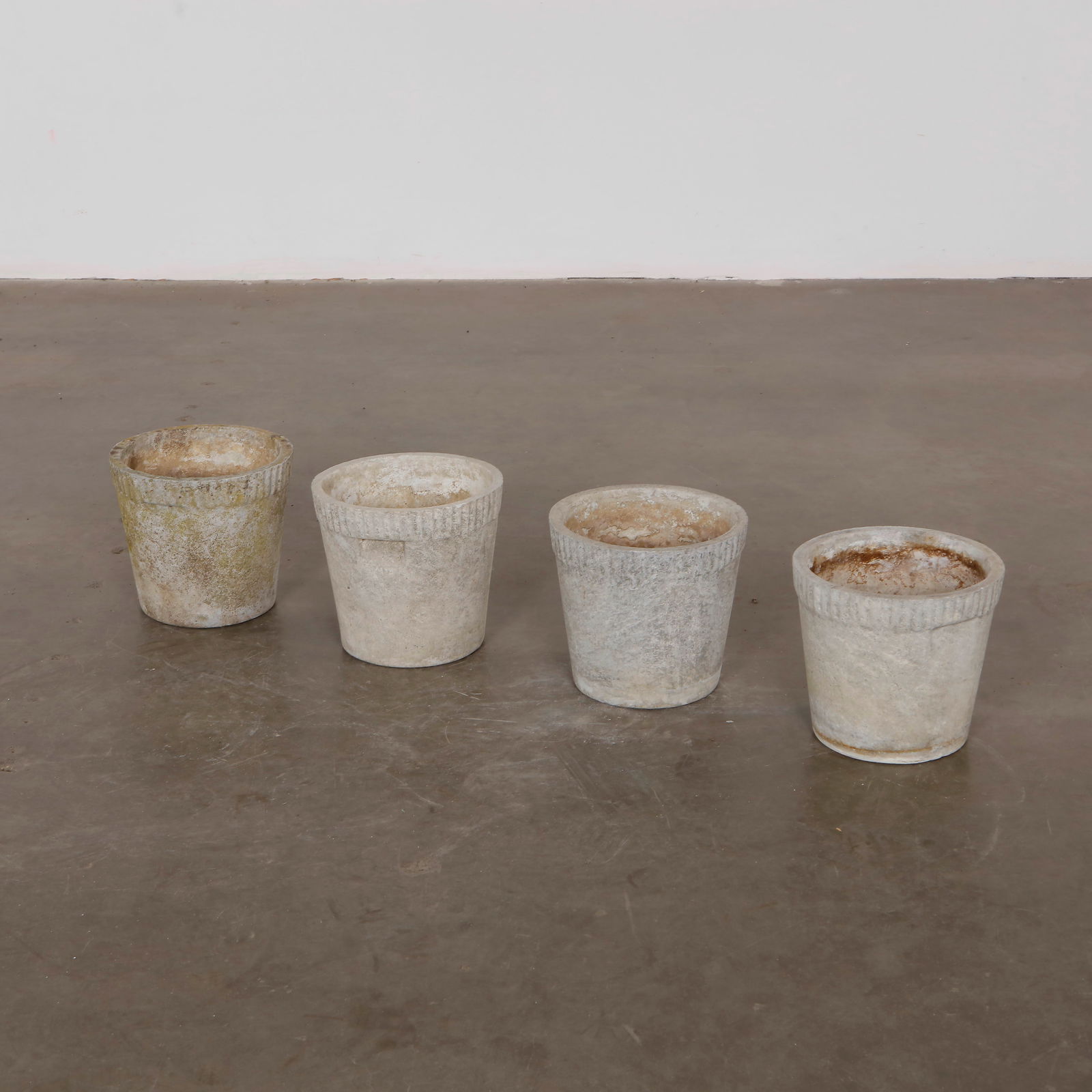 Set of Four Round Willy Guhl Planters, 1960s (1 of 8)