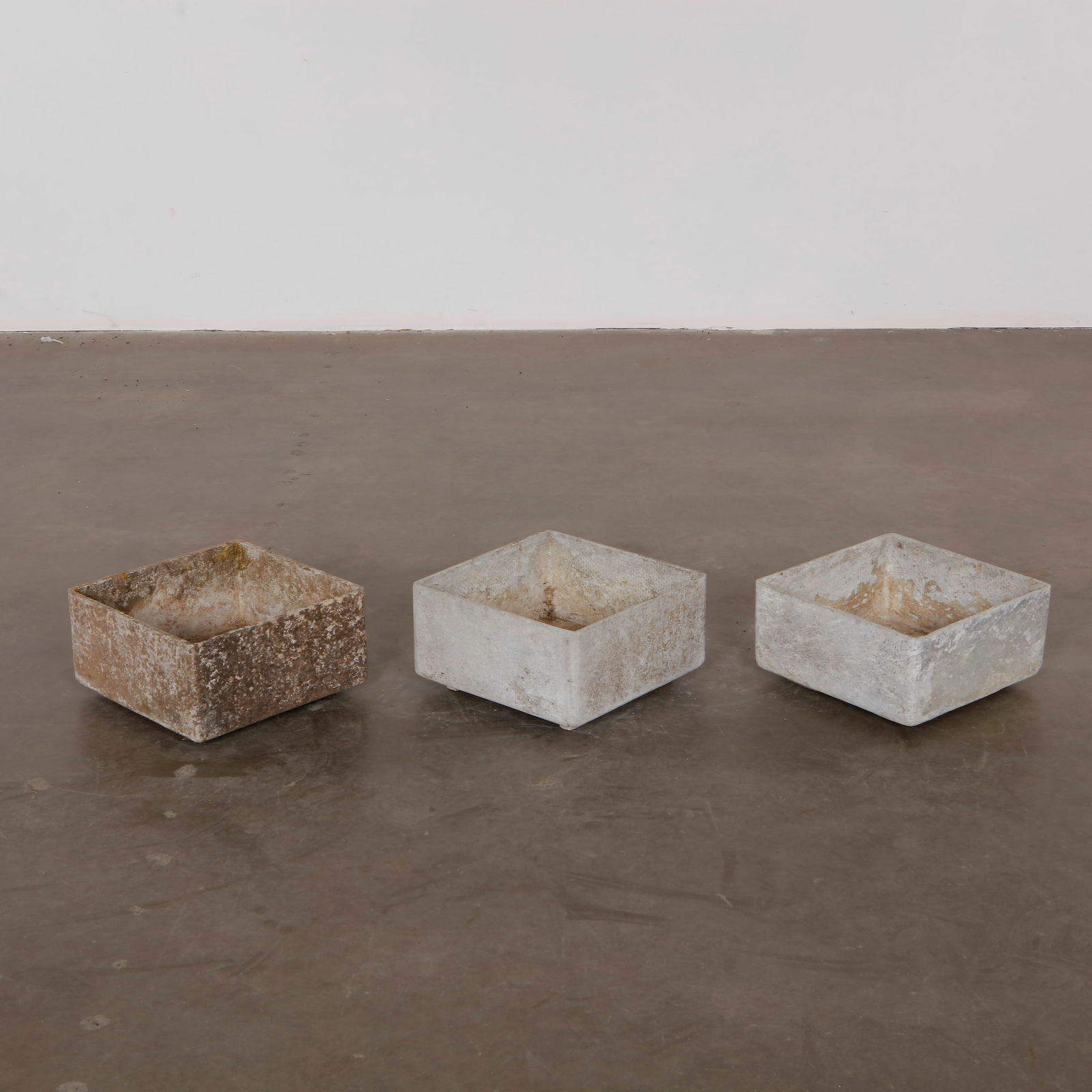 Trio of Medium Willy Guhl Square Planters, 1960s (1 of 5)
