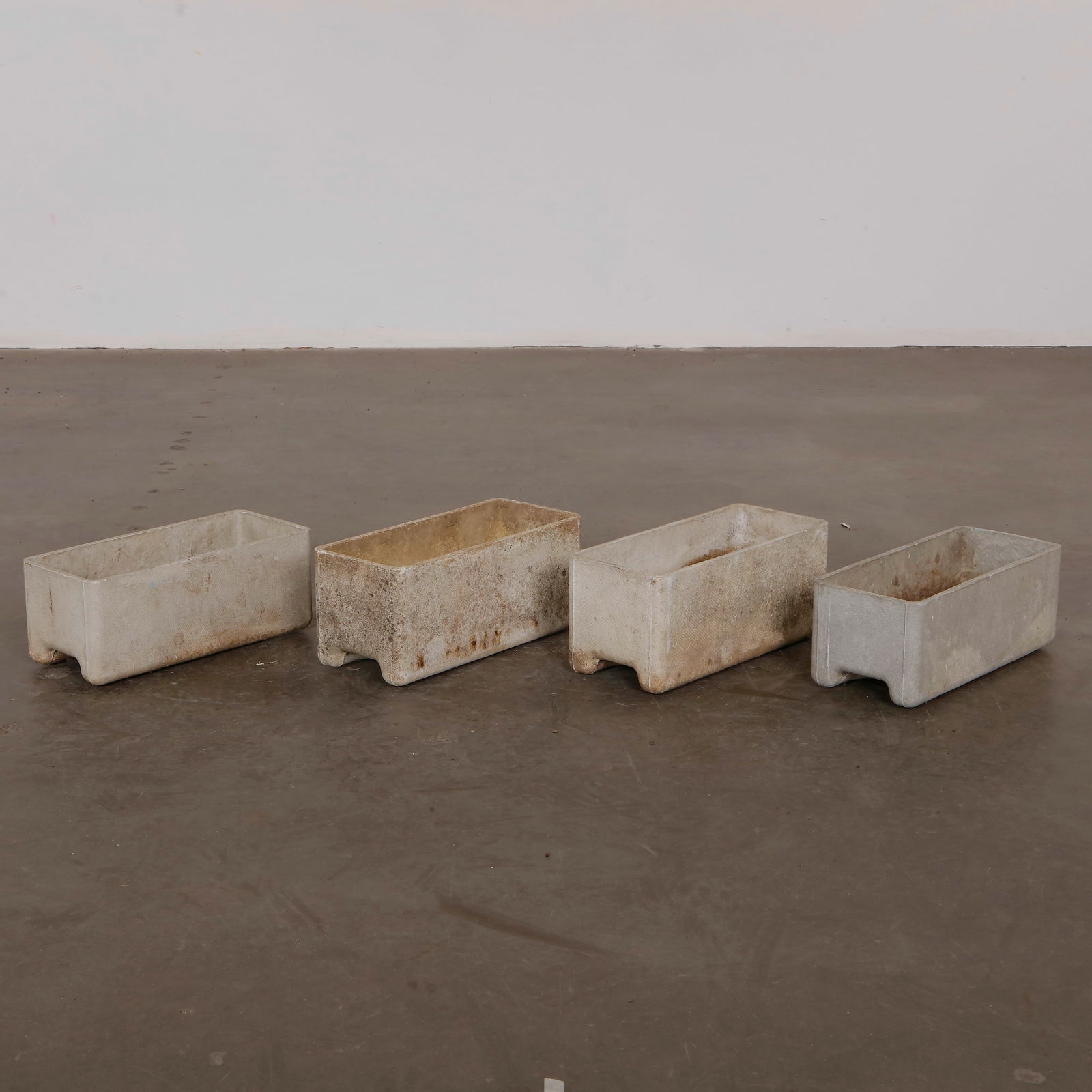 Set of Four Small Willy Guhl Rectangular Planters, 1960s (1 of 7)