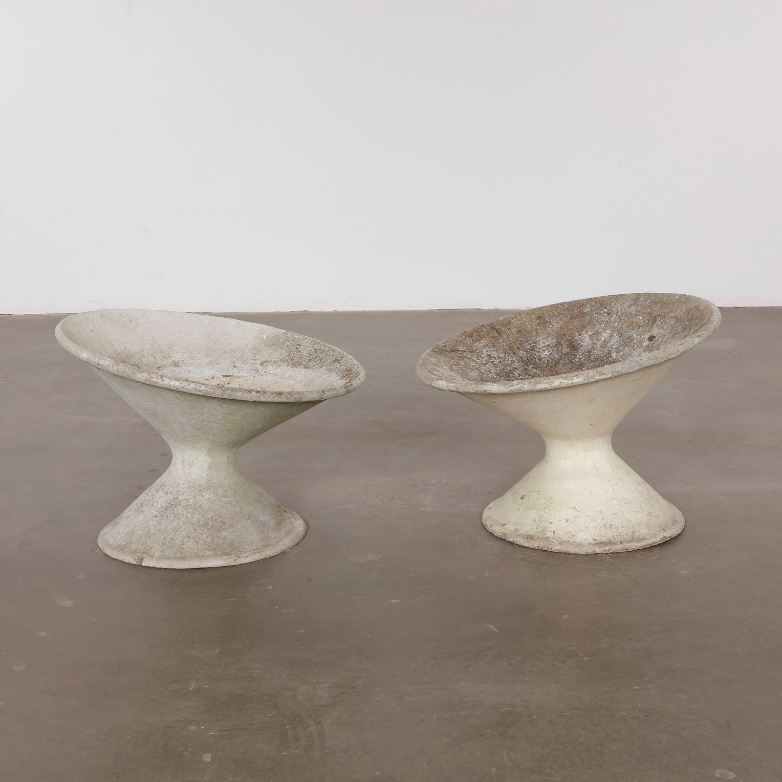 Pair of Tall Willy Guhl Off Kilter Planters, 1960s (1 of 9)