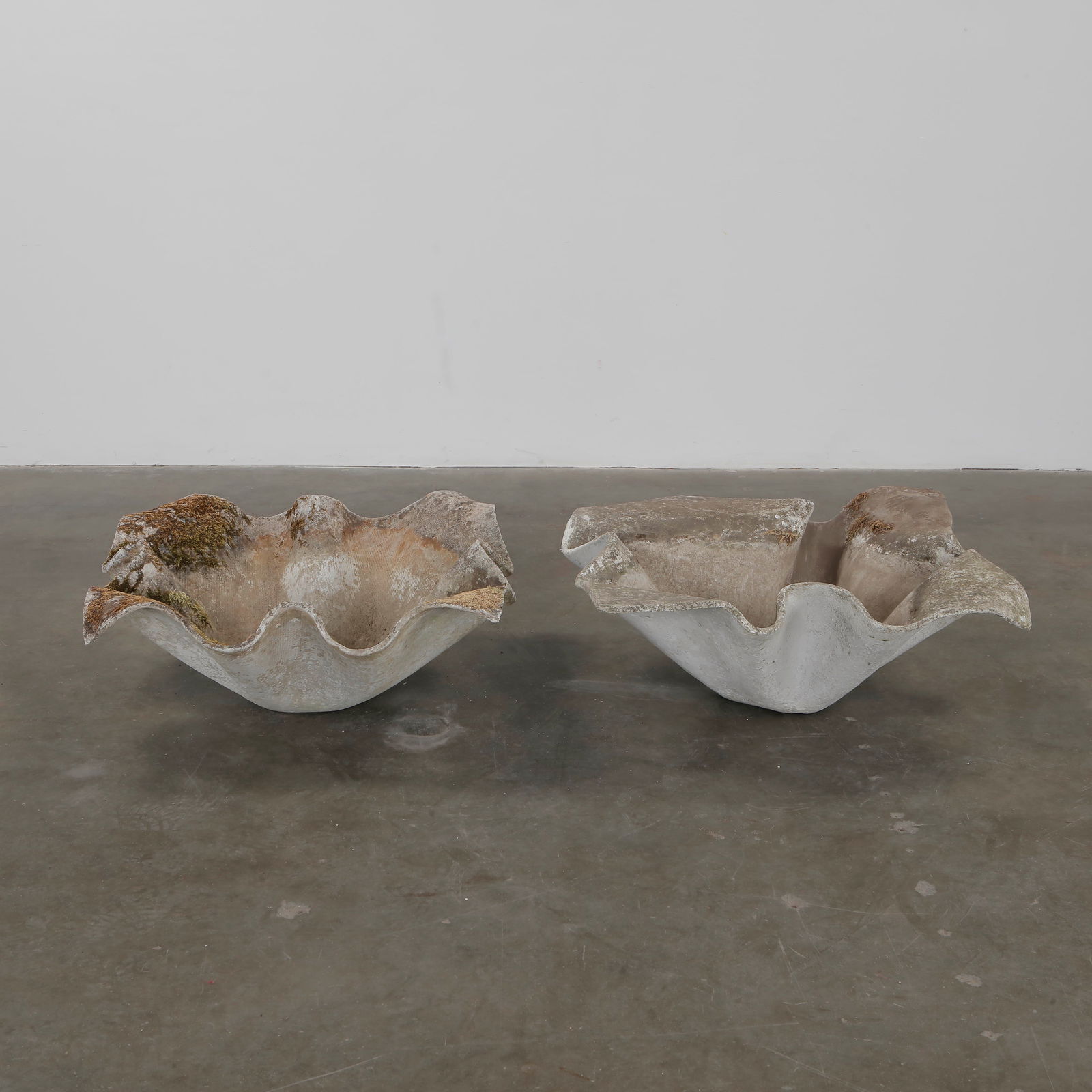 Willy Guhl, Pair of Large Elephant Ear Planters, 1960s (1 of 9)