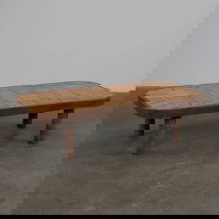 Roger Capron, Large Ceramic Coffee Table, 1960s: A large ceramic coffee table by Roger Capron, showcasing his signature earthy tones and intricate tile work. Height: 11.75 in. Width: 27 in. Length: 52.5 in.