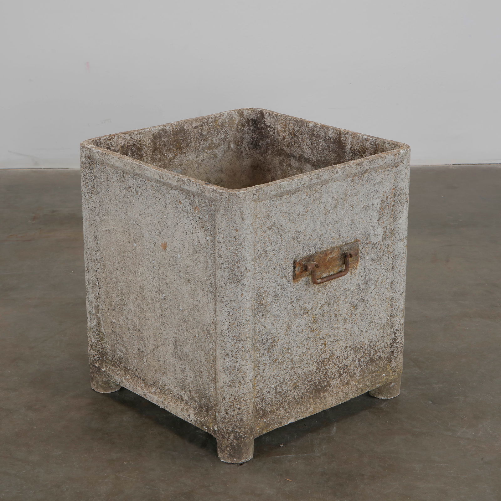 Willy Guhl, Square Planter with Metal Handles, 1960s (1 of 7)