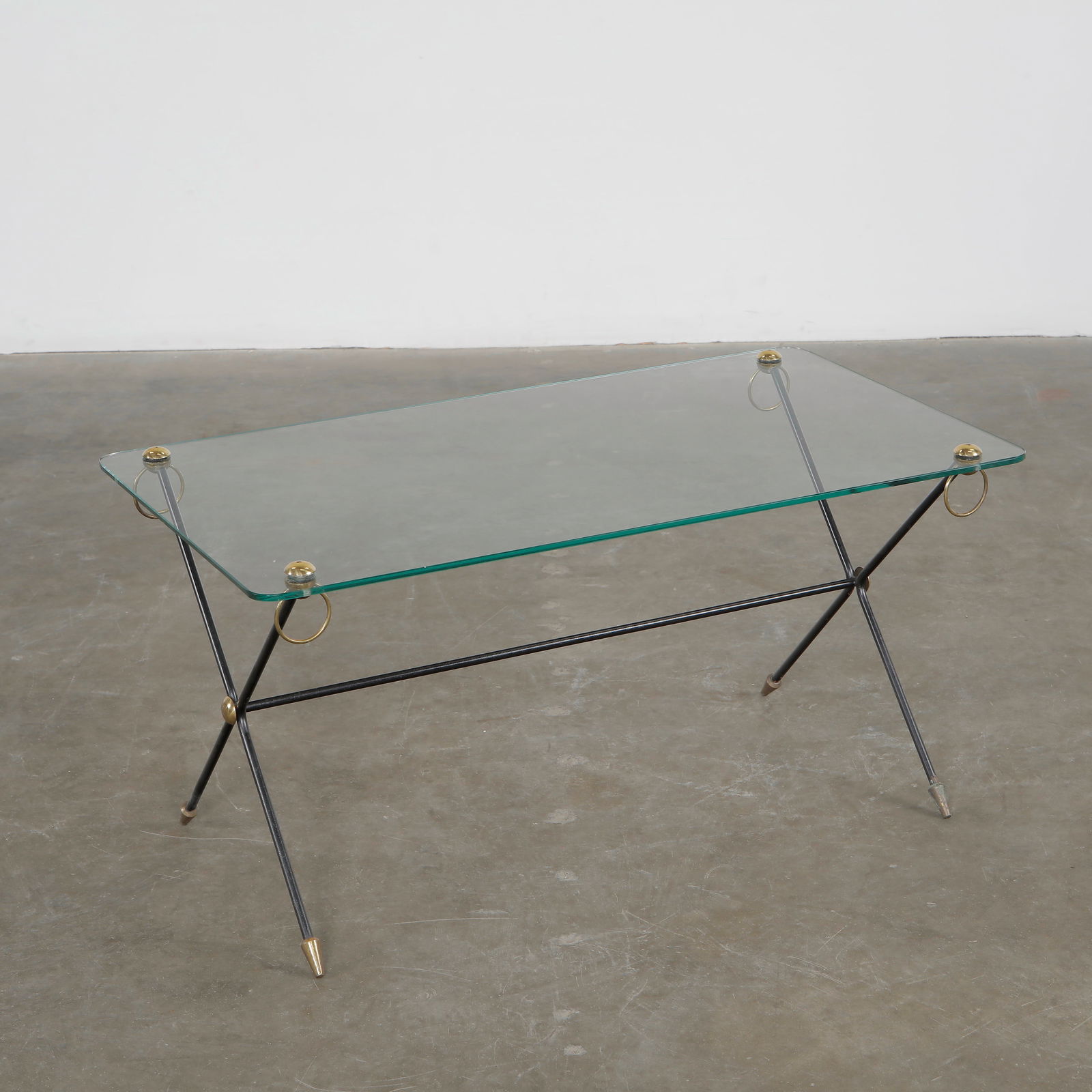Jacques Adnet, Coffee Table, Brass and Glass, France, 1950 (1 of 8)