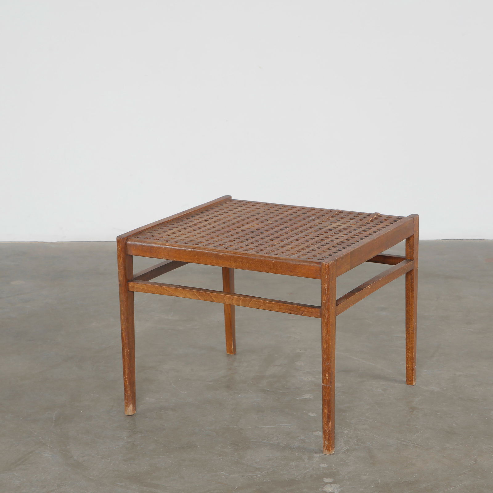Rene Gabriel, Teak Coffee Table with Openwork Top, France, 1950s (1 of 8)