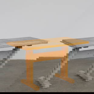 Charlotte Perriand, Dining Table For Les Arc 1600, 1960s: Pine dining table designed by acclaimed architect and designer Charlotte Perriand for the Les Arcs Ski Resort. Height: 28 in. Width: 47 in. Depth: 26.25 in.