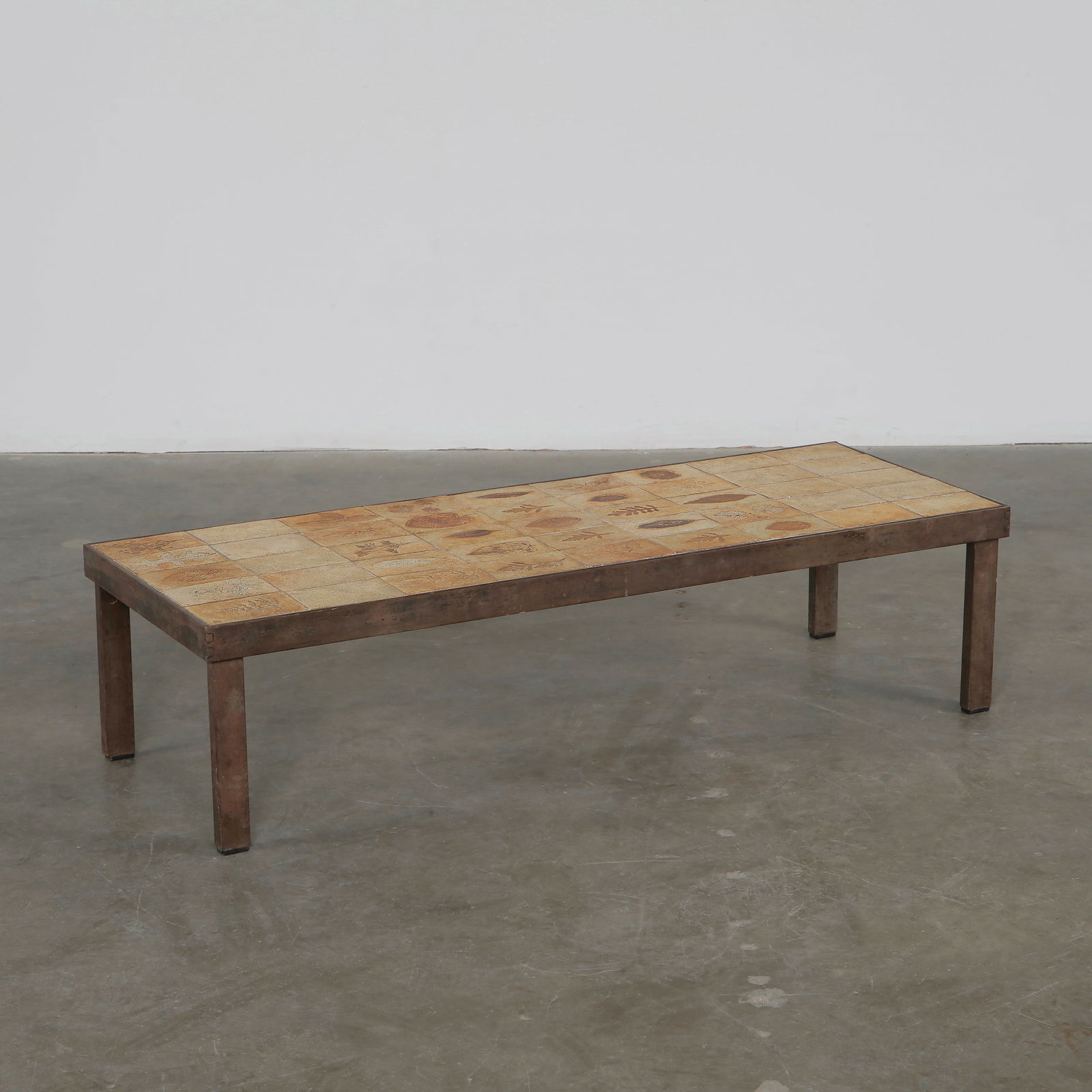 Roger Capron, Large Iron Frame Garrigue Coffee Table, 1970s (1 of 10)