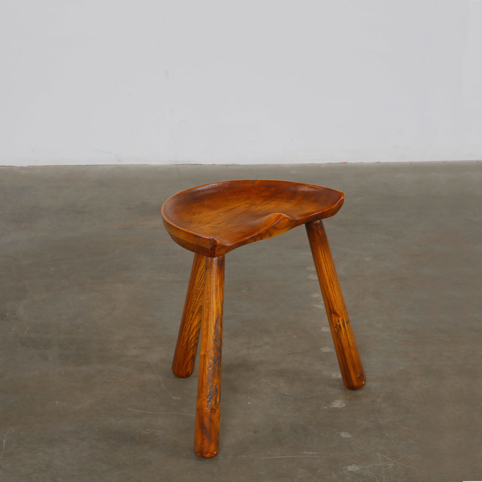 Arne Hovmand-Olsen, Sculpted Wood Stool, Denmark, 1960s (1 of 9)