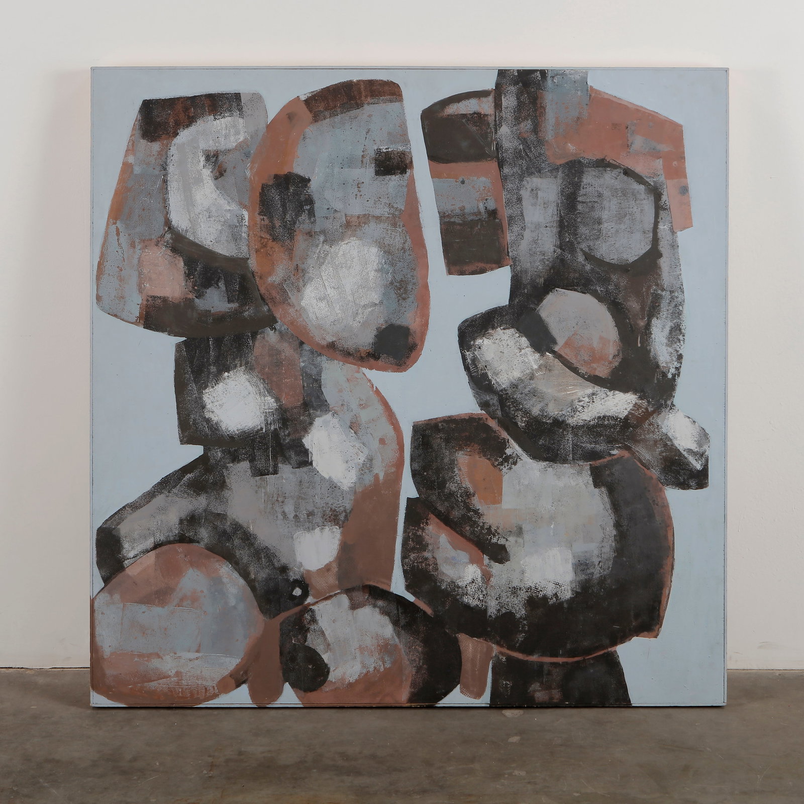 Maurice Perrenoud, Le Reve, 1962: Oil on wood. A lyrical abstract composition with dreamlike softness, where subdued brushwork and layered pigments conjure a meditative atmosphere. Signed. Height: 48 in. Width: 48 in.