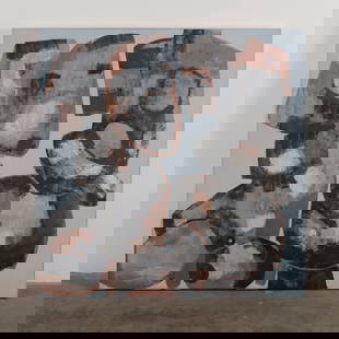 Maurice Perrenoud, Le Reve, 1962: Oil on wood. A lyrical abstract composition with dreamlike softness, where subdued brushwork and layered pigments conjure a meditative atmosphere. Signed. Height: 48 in. Width: 48 in.
