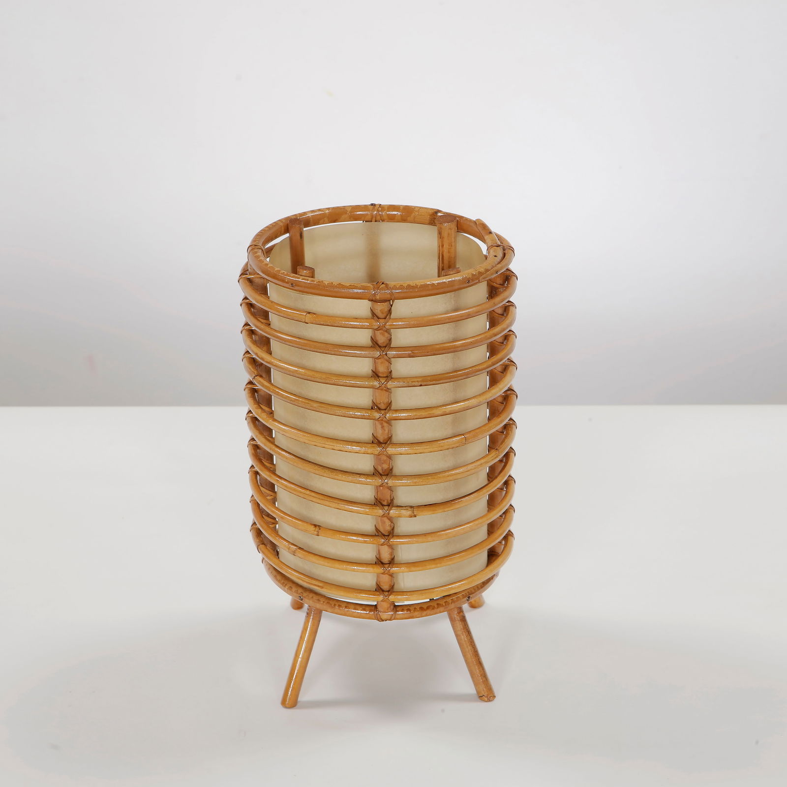 Louis Sognot, Rattan Desk Lamp, 1960s (1 of 6)
