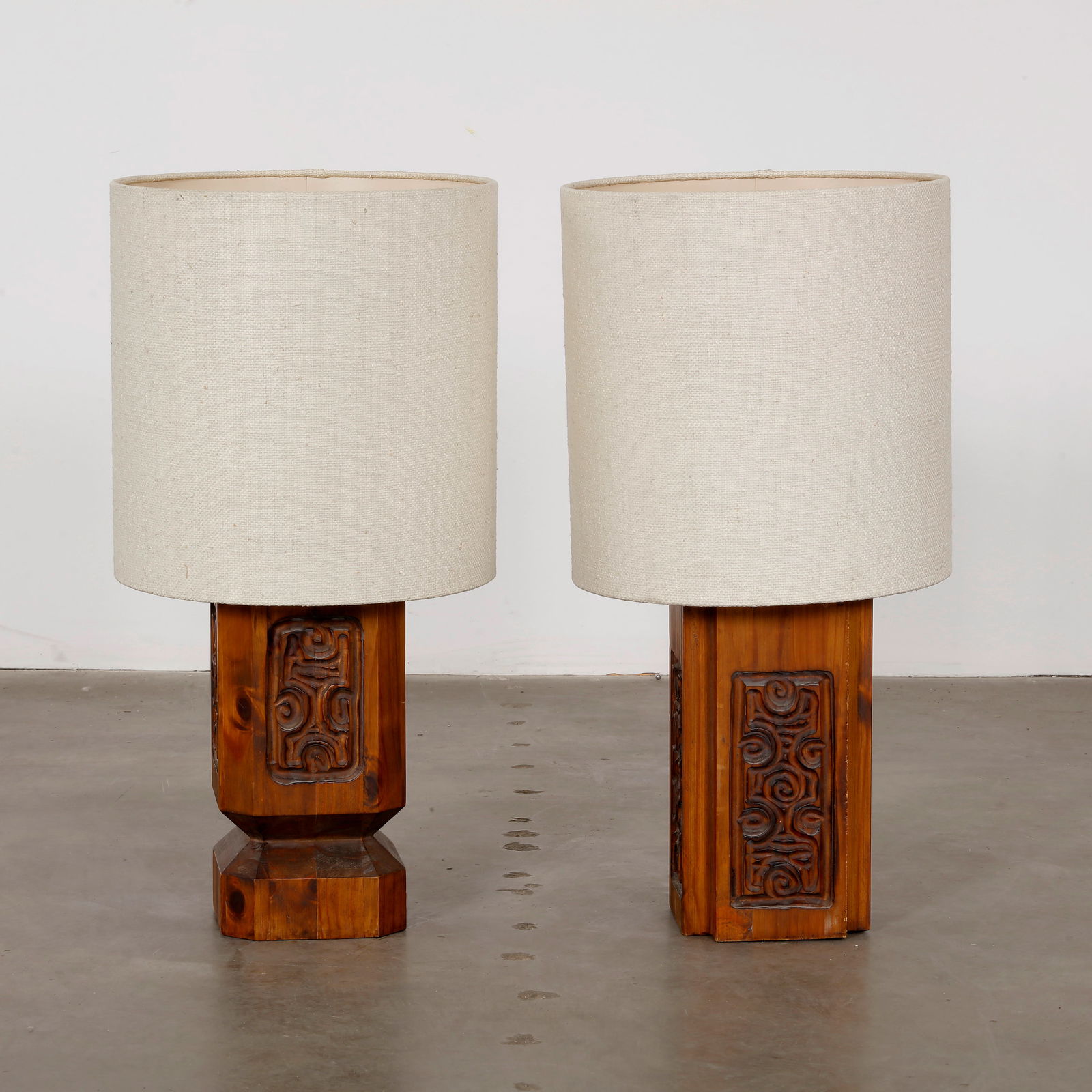 Pair of Mid-Century Brutalist Table Lamps, 1970s (1 of 5)