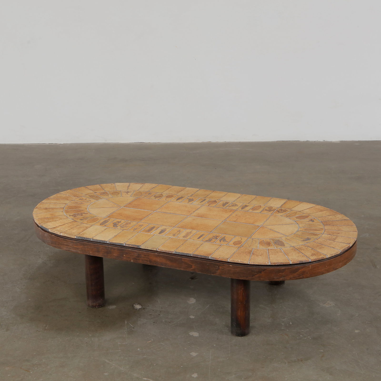 Roger Capron Oval Coffee Table with Gariggue Tiles, 1970s (1 of 15)