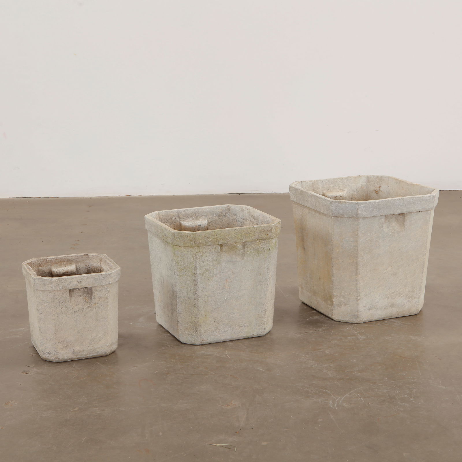 Willy Guhl, Trio of Small, Medium and Large Square Planters, 1960s (1 of 12)