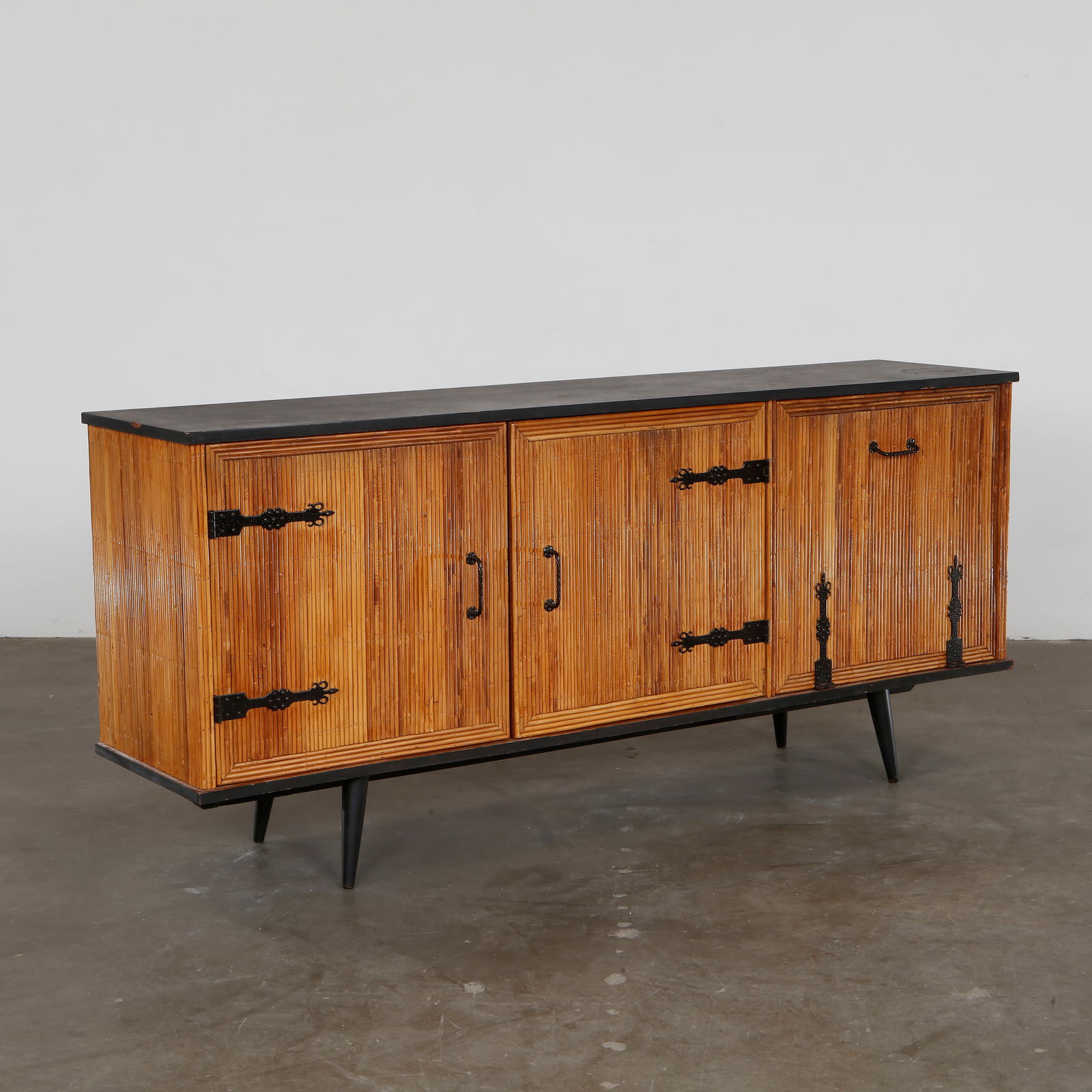 French Sidebooard Attributed to Audoux Minet, 1960 (1 of 10)