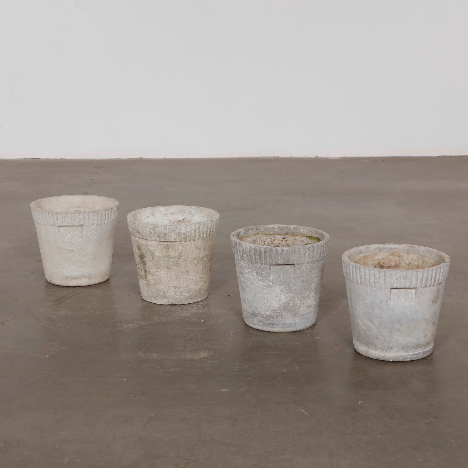 Set of Four Small Willy Guhl Round Flower Pots, 1960s (1 of 5)